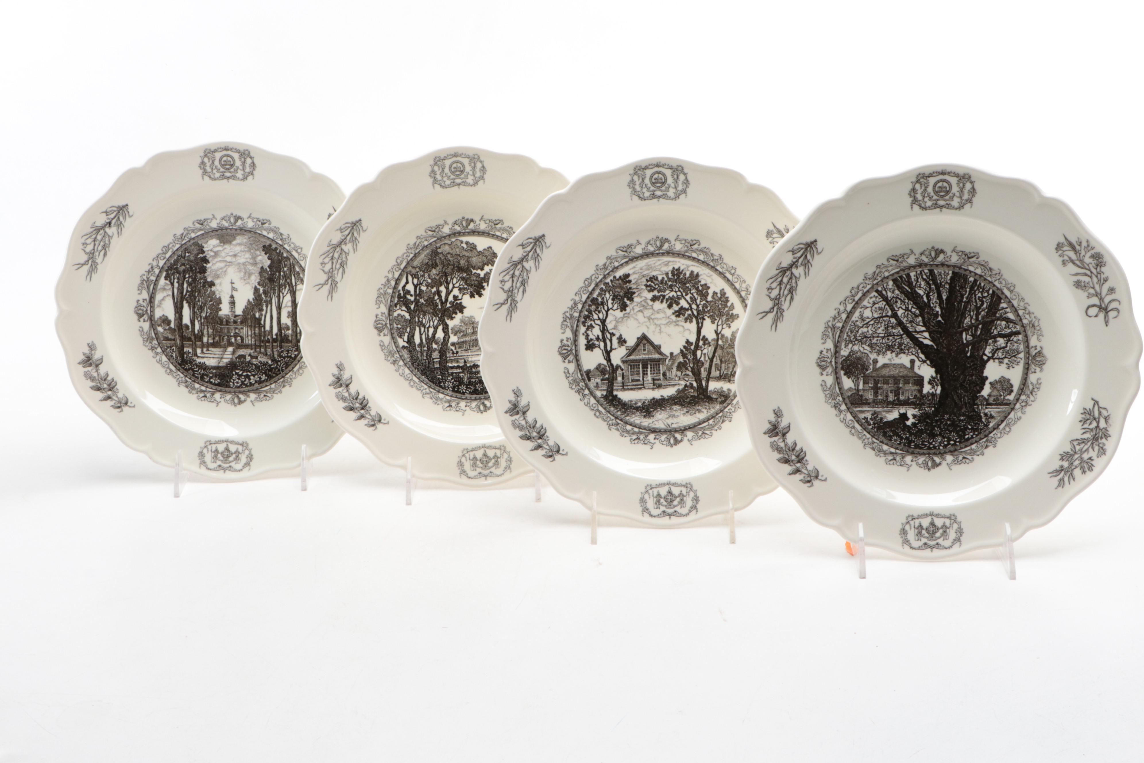 Wedgwood for Williamsburg Restoration  First Edition Collector Plates, 1950