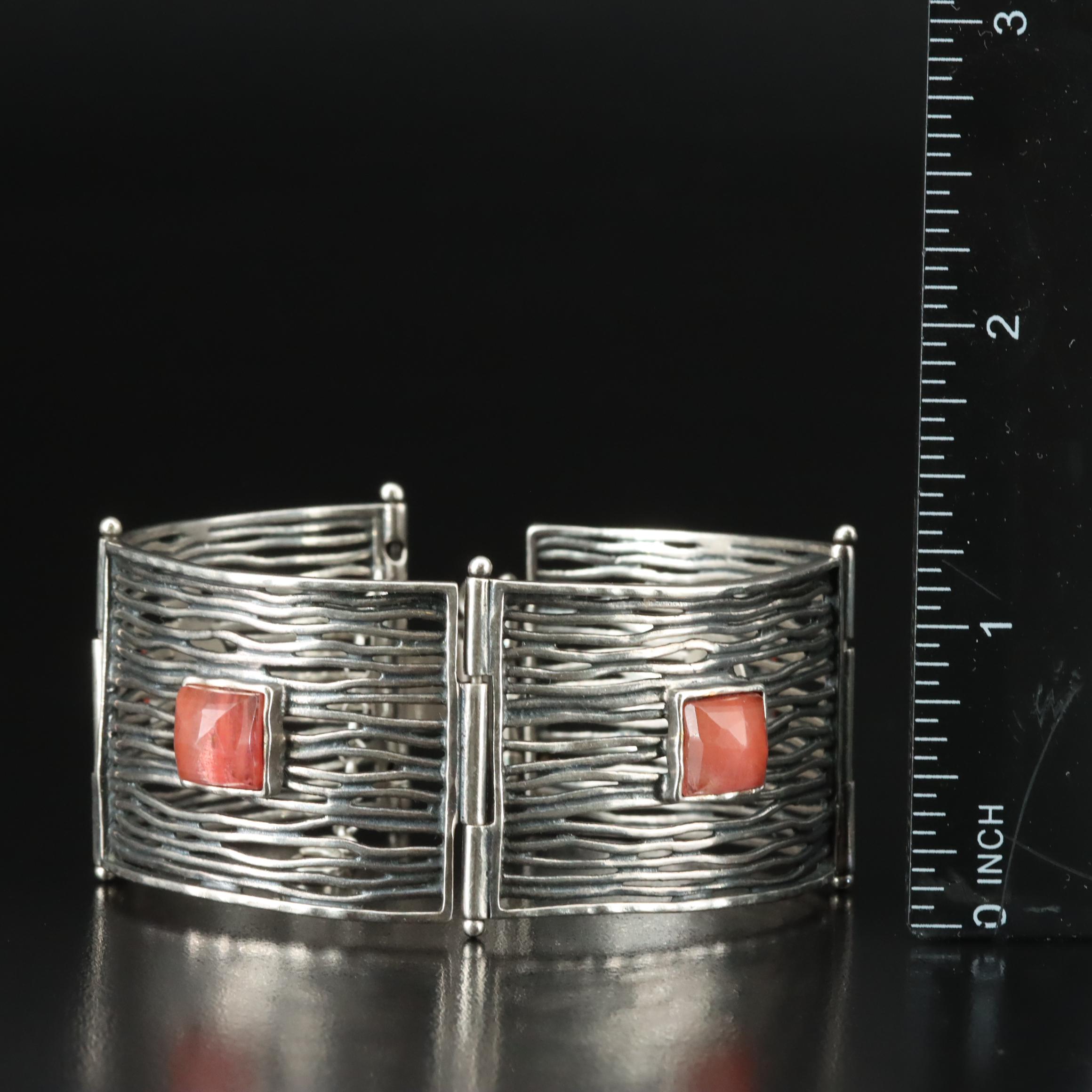Silpada Sterling Glass Panel Bracelet