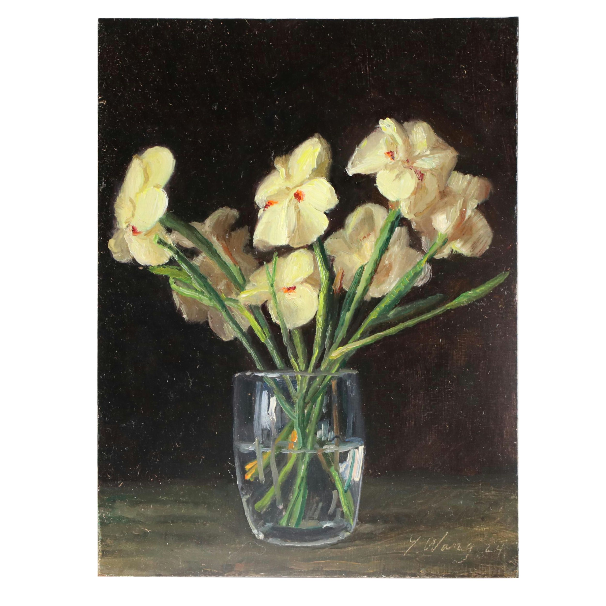 Youqing Wang Floral Still Life Oil Painting, 2024