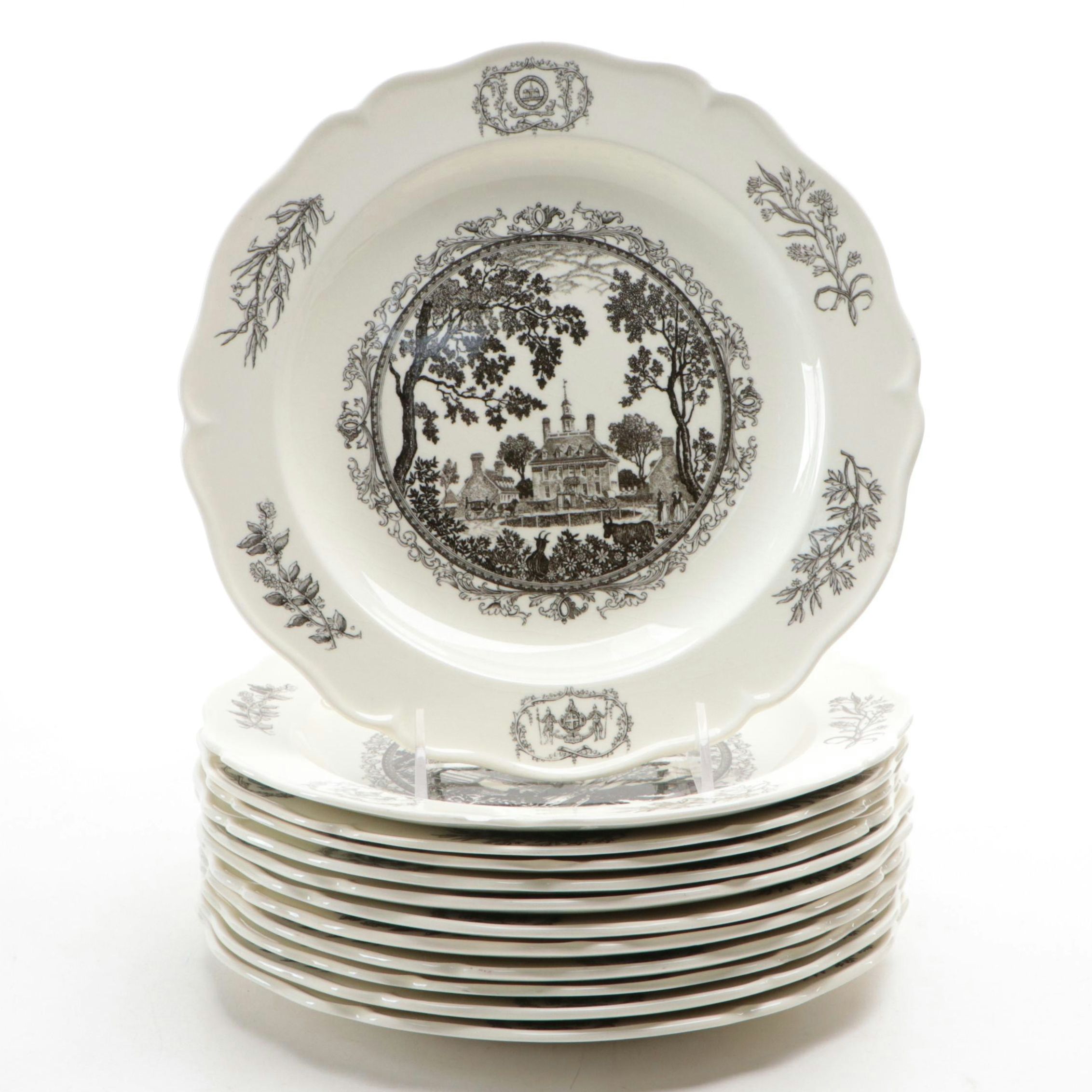 Wedgwood for Williamsburg Restoration  First Edition Collector Plates, 1950