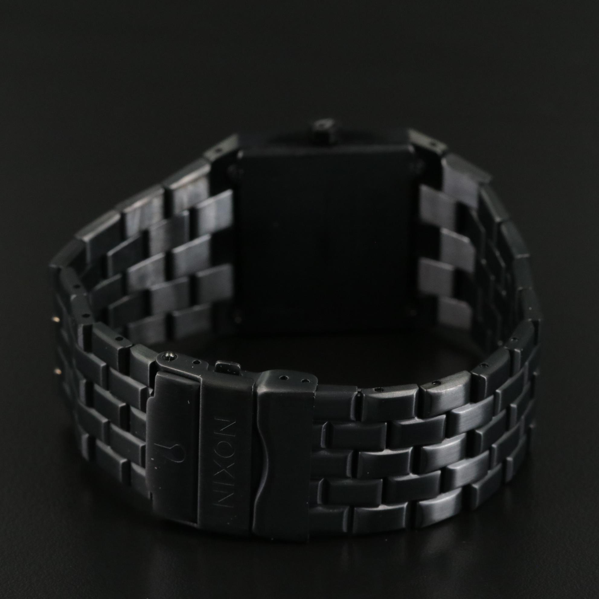 Nixon Ticket II All Black Stainless Steel Watch with Box