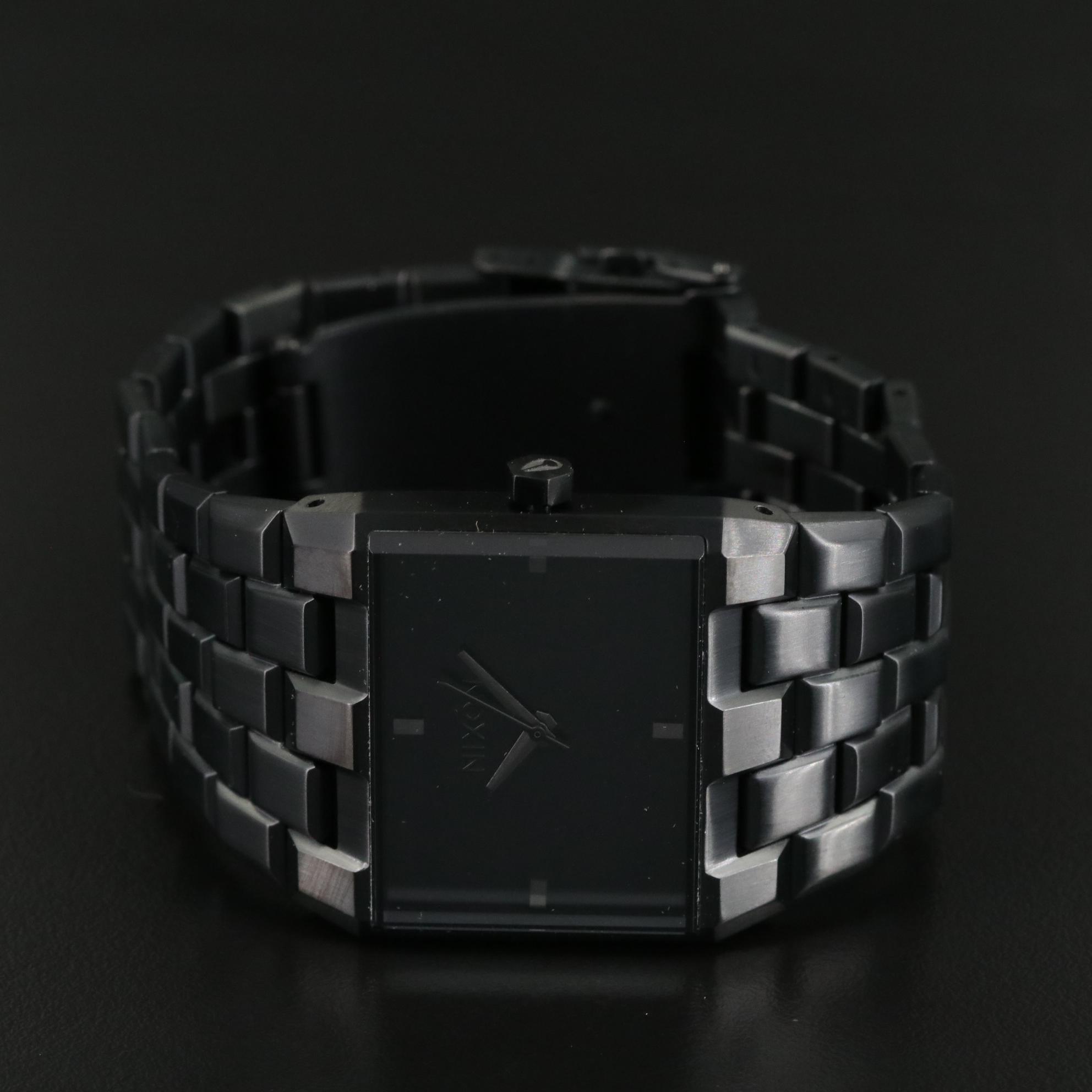 Nixon Ticket II All Black Stainless Steel Watch with Box