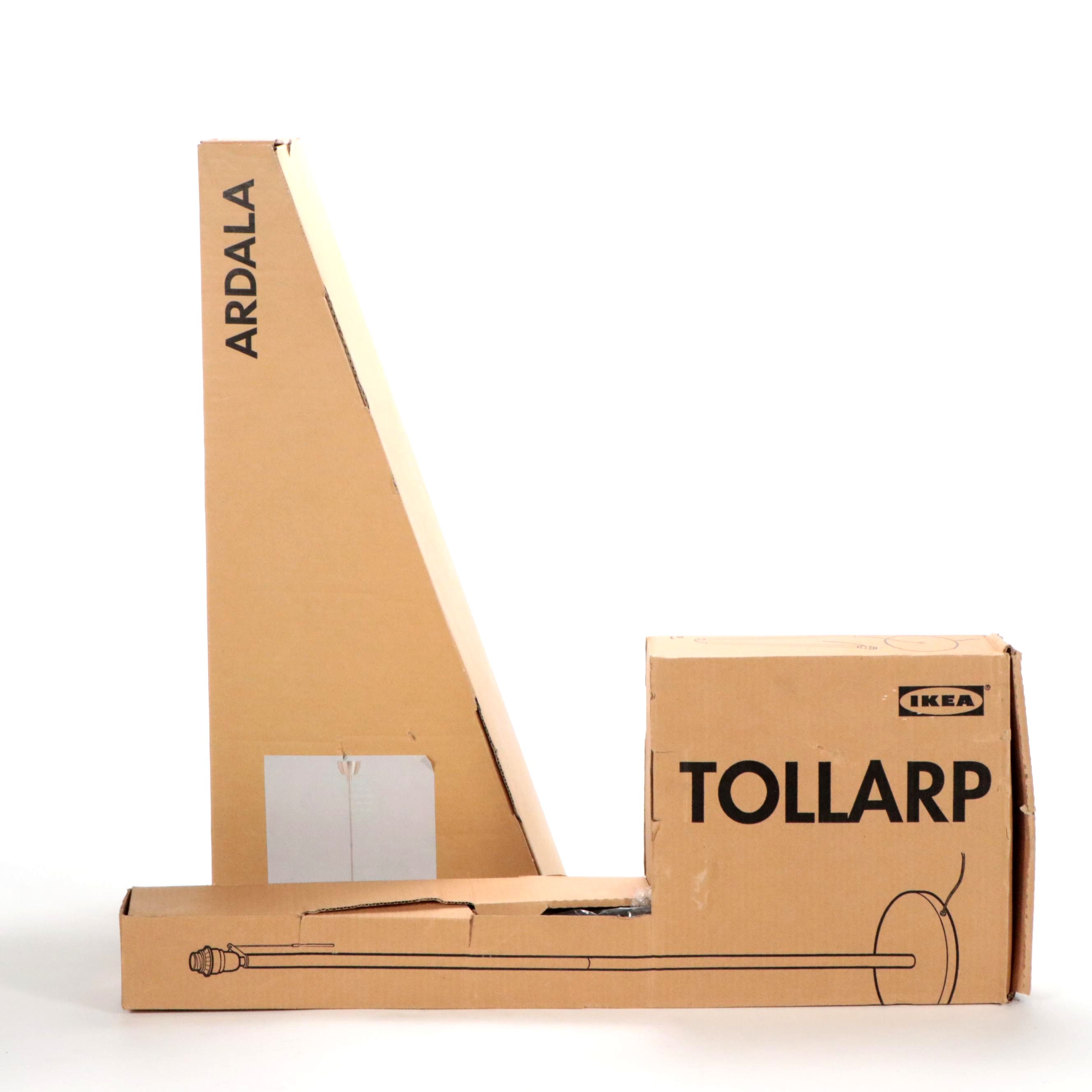 IKEA "Tollarp" Metal Table Lamp and "Ardala" Brass Table Lamps