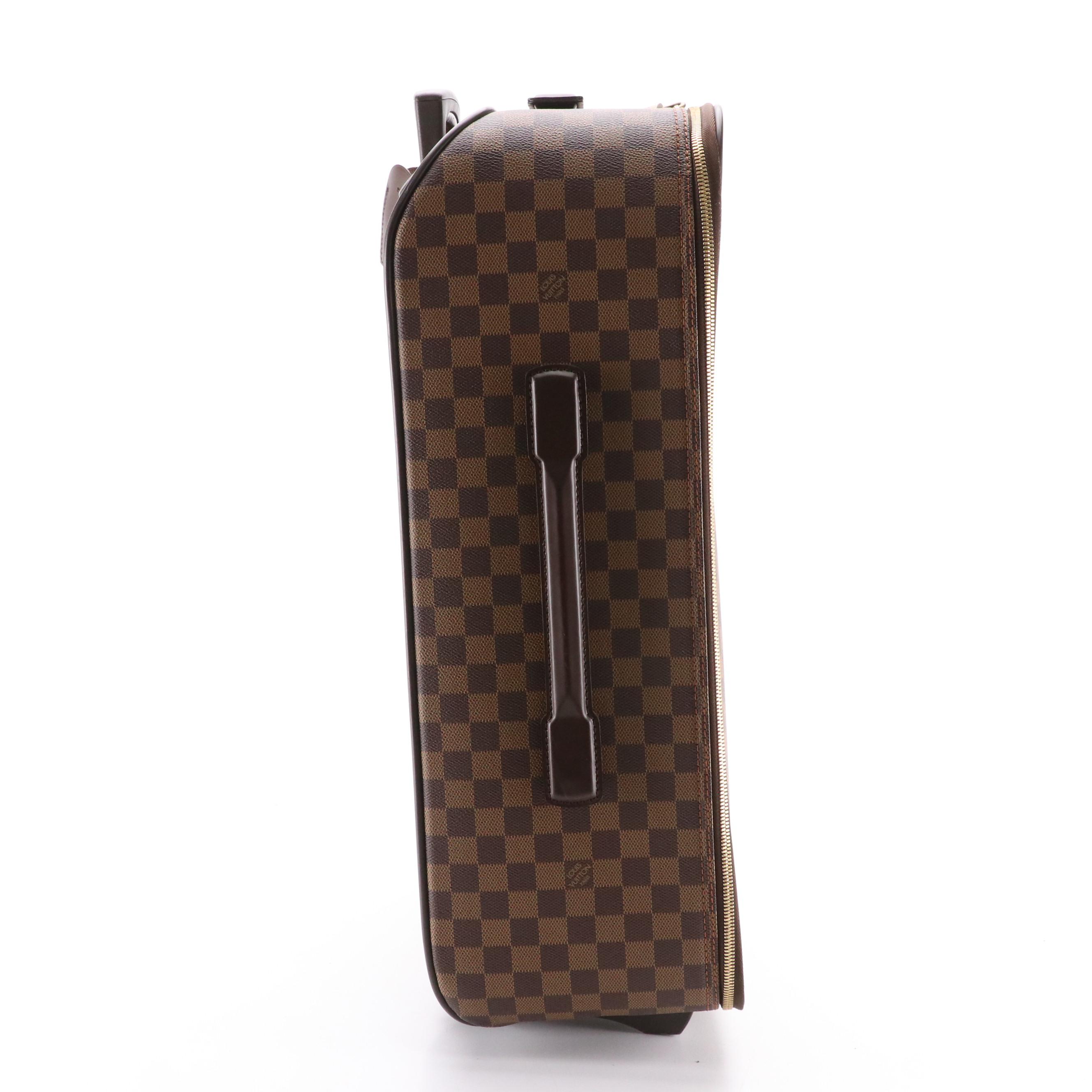 Louis Vuitton Pégase 55 Wheeled Suitcase in Damier Ébène Canvas