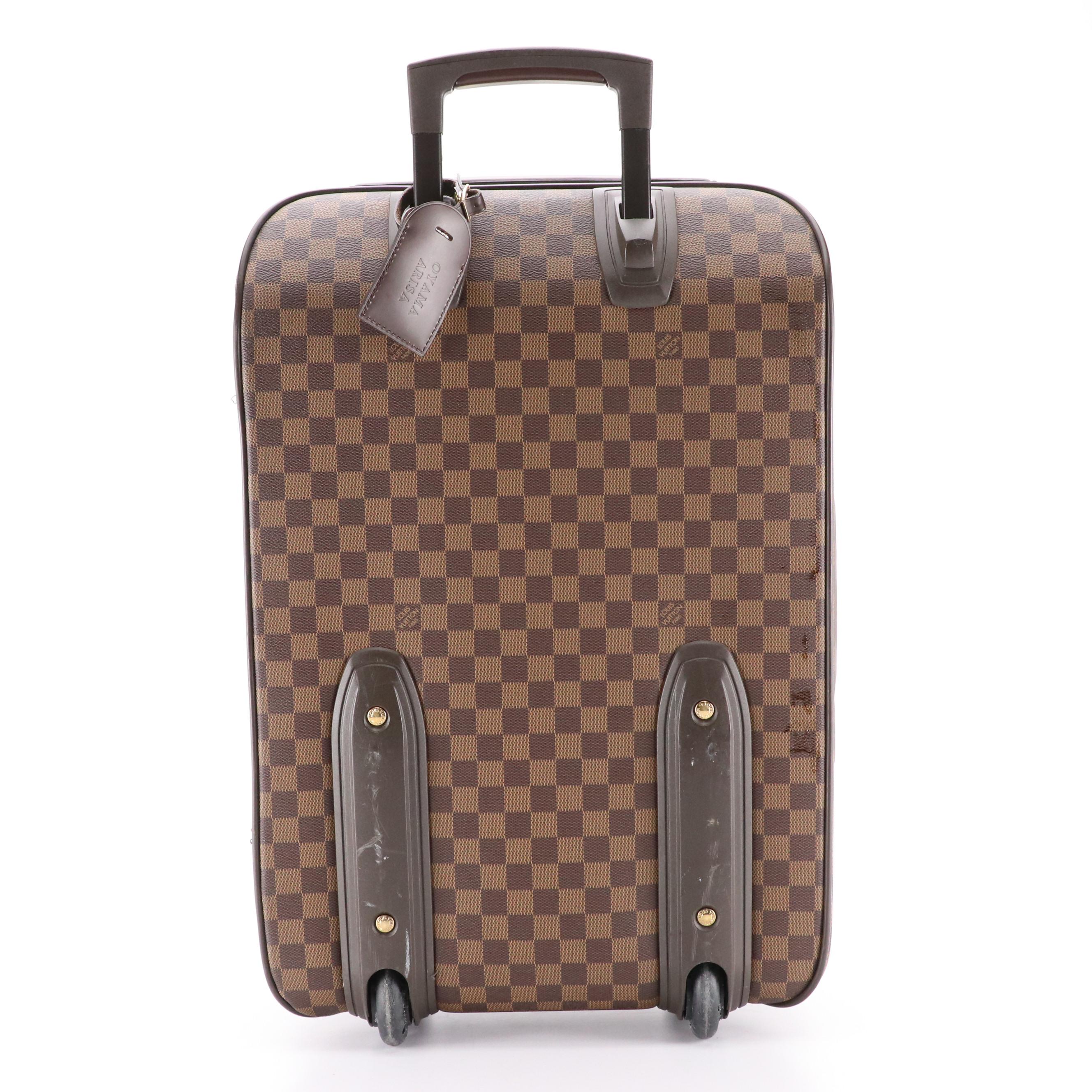 Louis Vuitton Pégase 55 Wheeled Suitcase in Damier Ébène Canvas