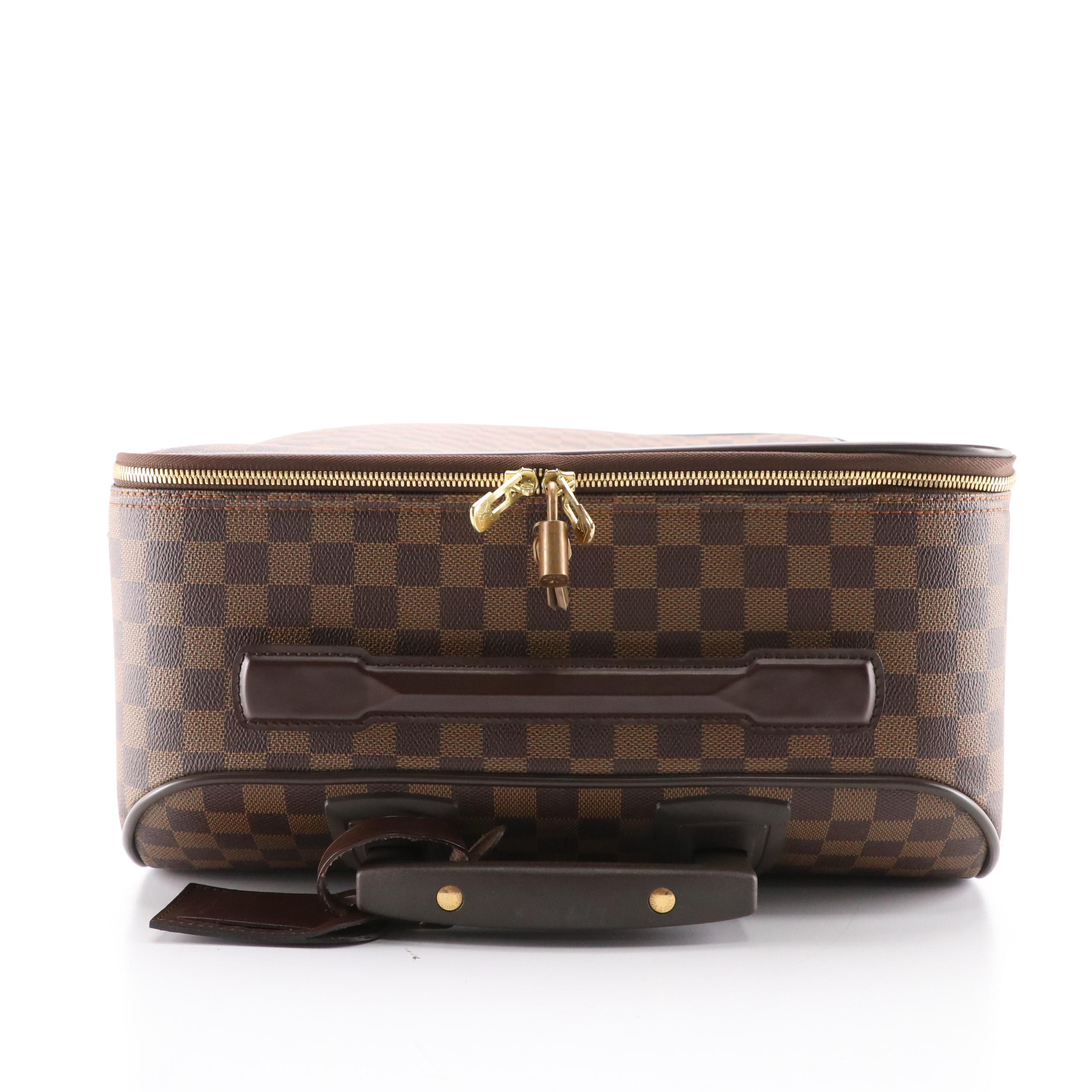 Louis Vuitton Pégase 55 Wheeled Suitcase in Damier Ébène Canvas