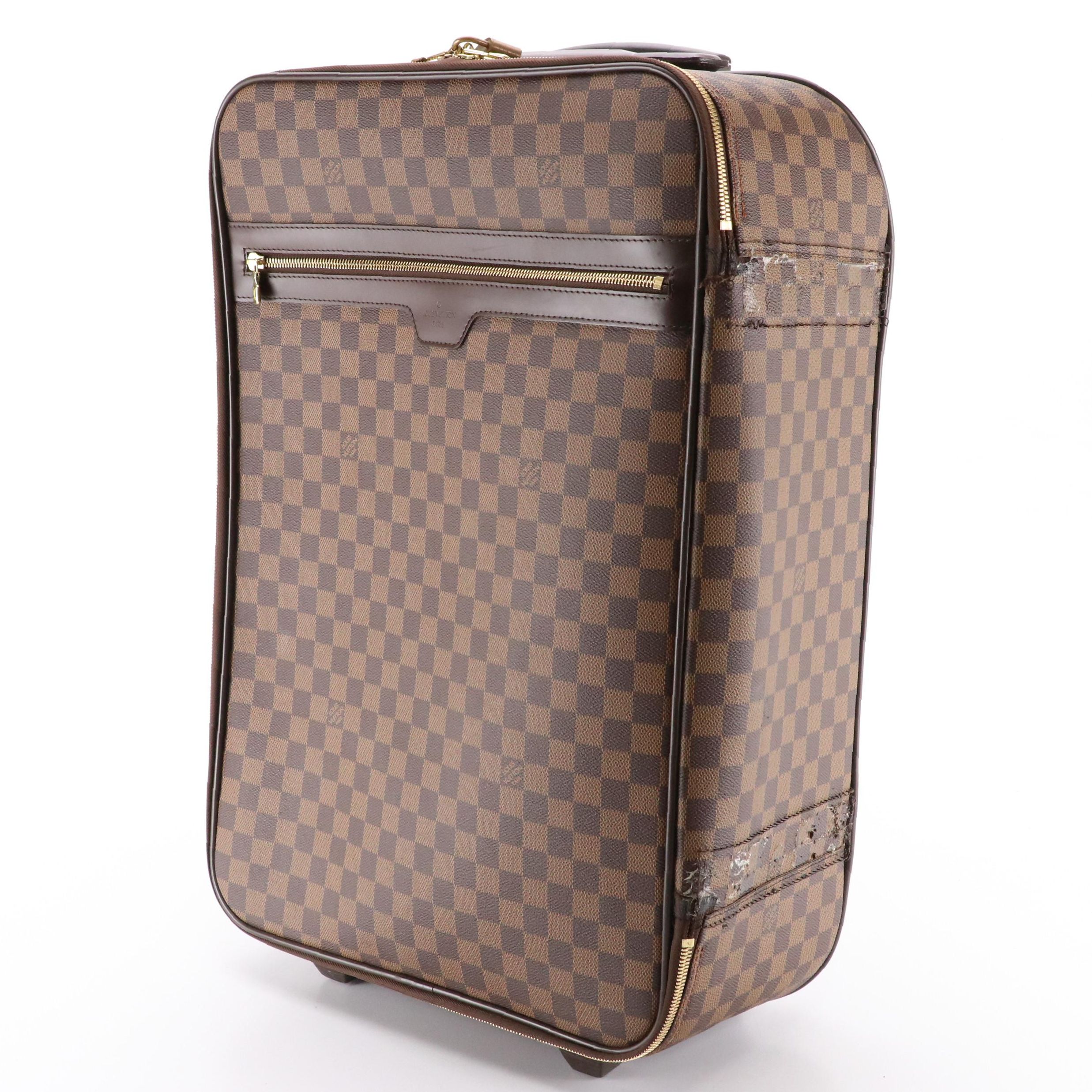 Louis Vuitton Pégase 55 Wheeled Suitcase in Damier Ébène Canvas