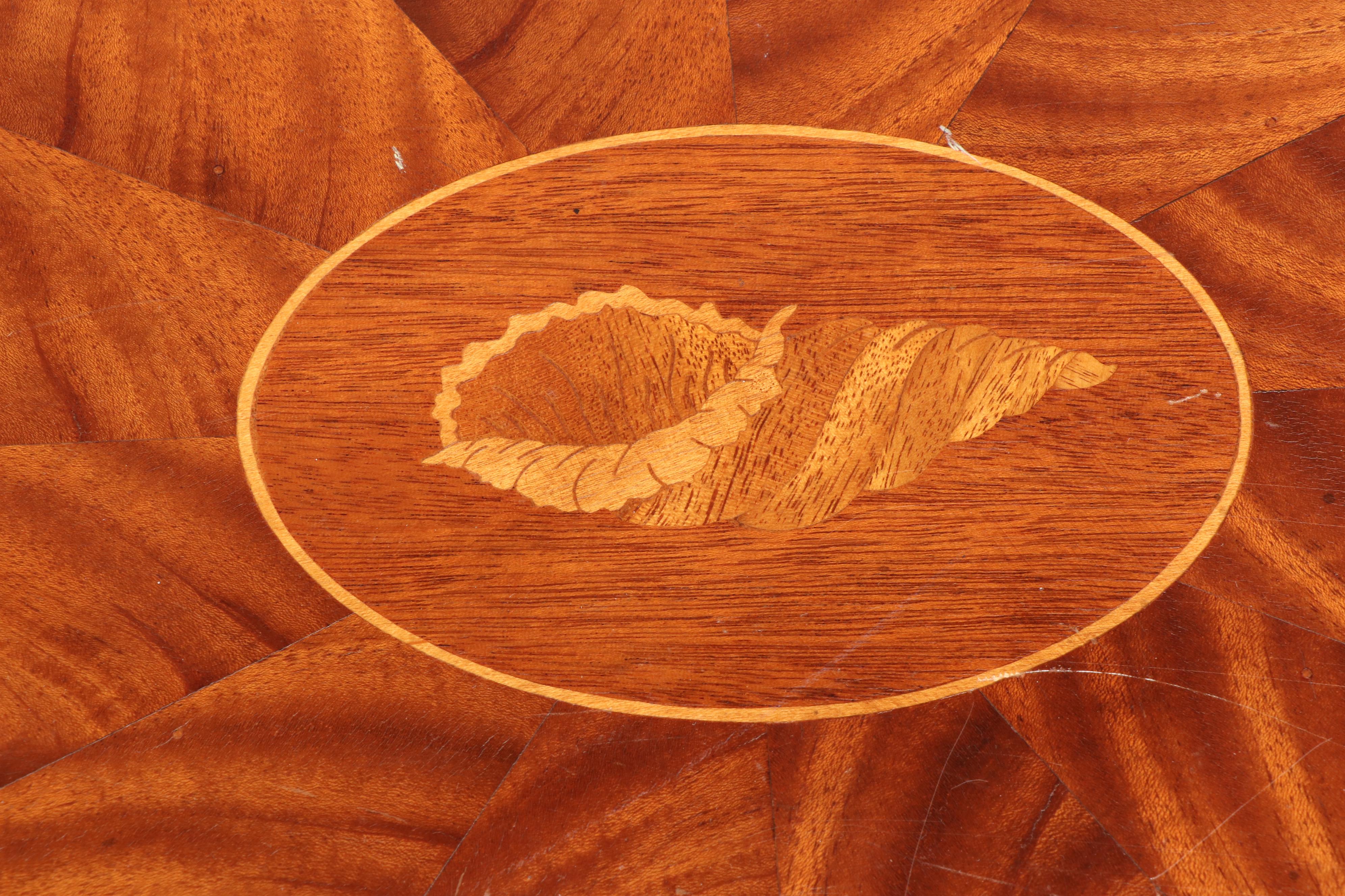 Pair of Baker Furniture Collector's Edition Mahogany Marquetry Top Tray Tables