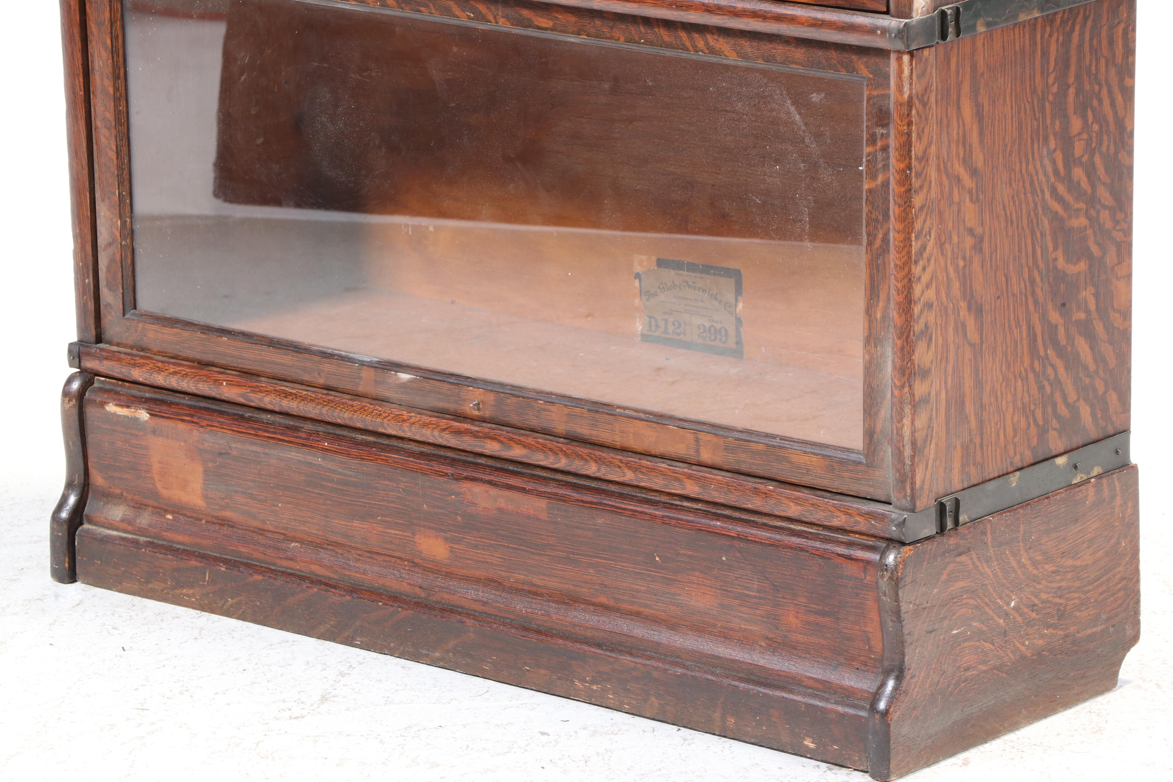 The Globe-Wernicke Co. Two-Stack Oak Barrister's Bookcase, 20th Century