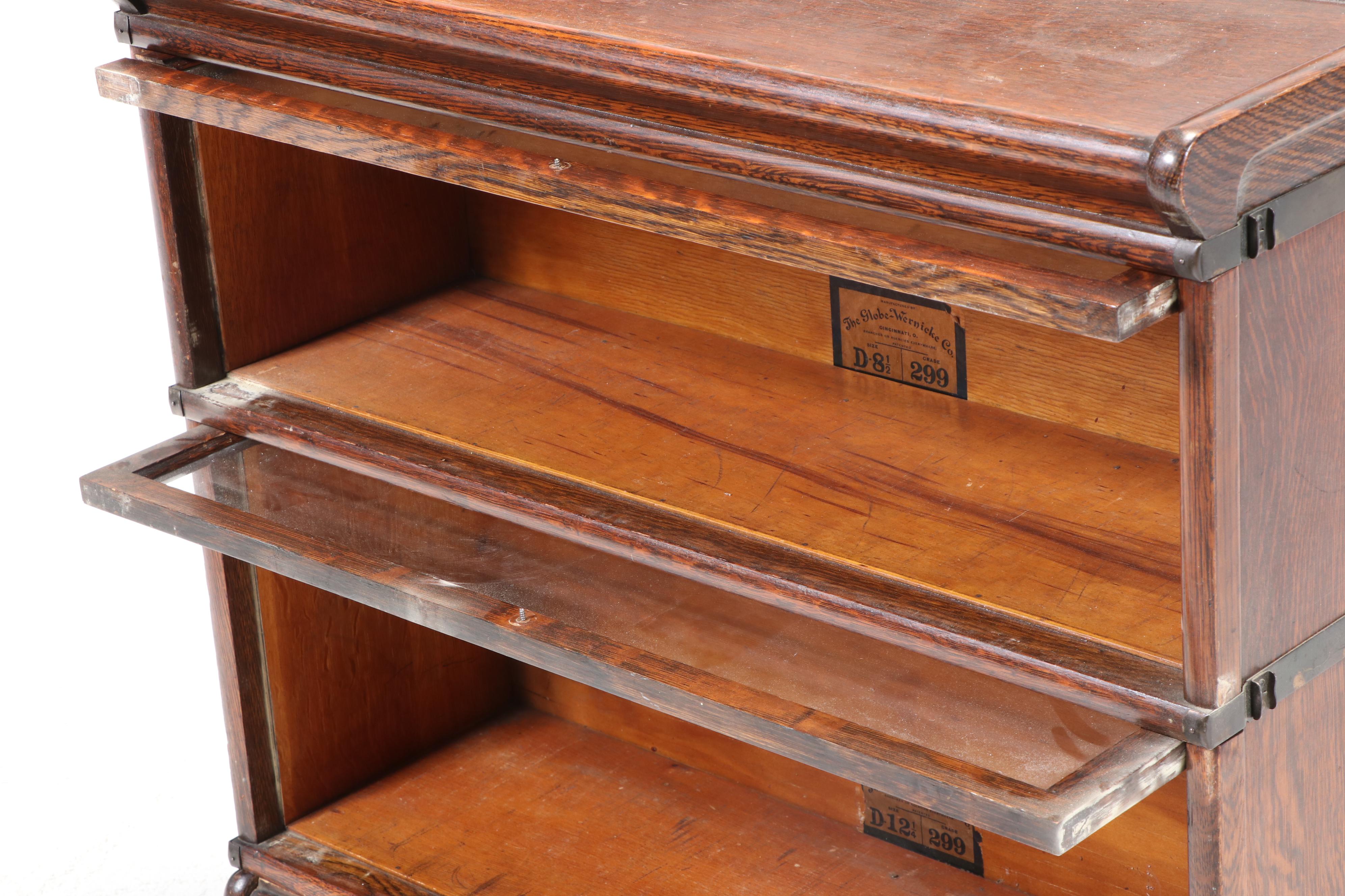 The Globe-Wernicke Co. Two-Stack Oak Barrister's Bookcase, 20th Century