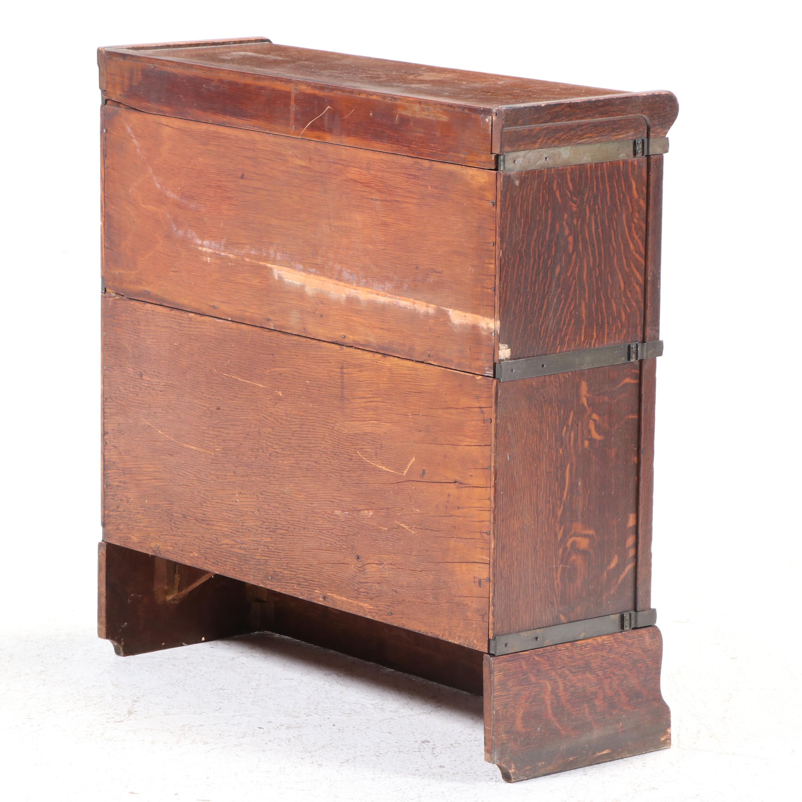 The Globe-Wernicke Co. Two-Stack Oak Barrister's Bookcase, 20th Century