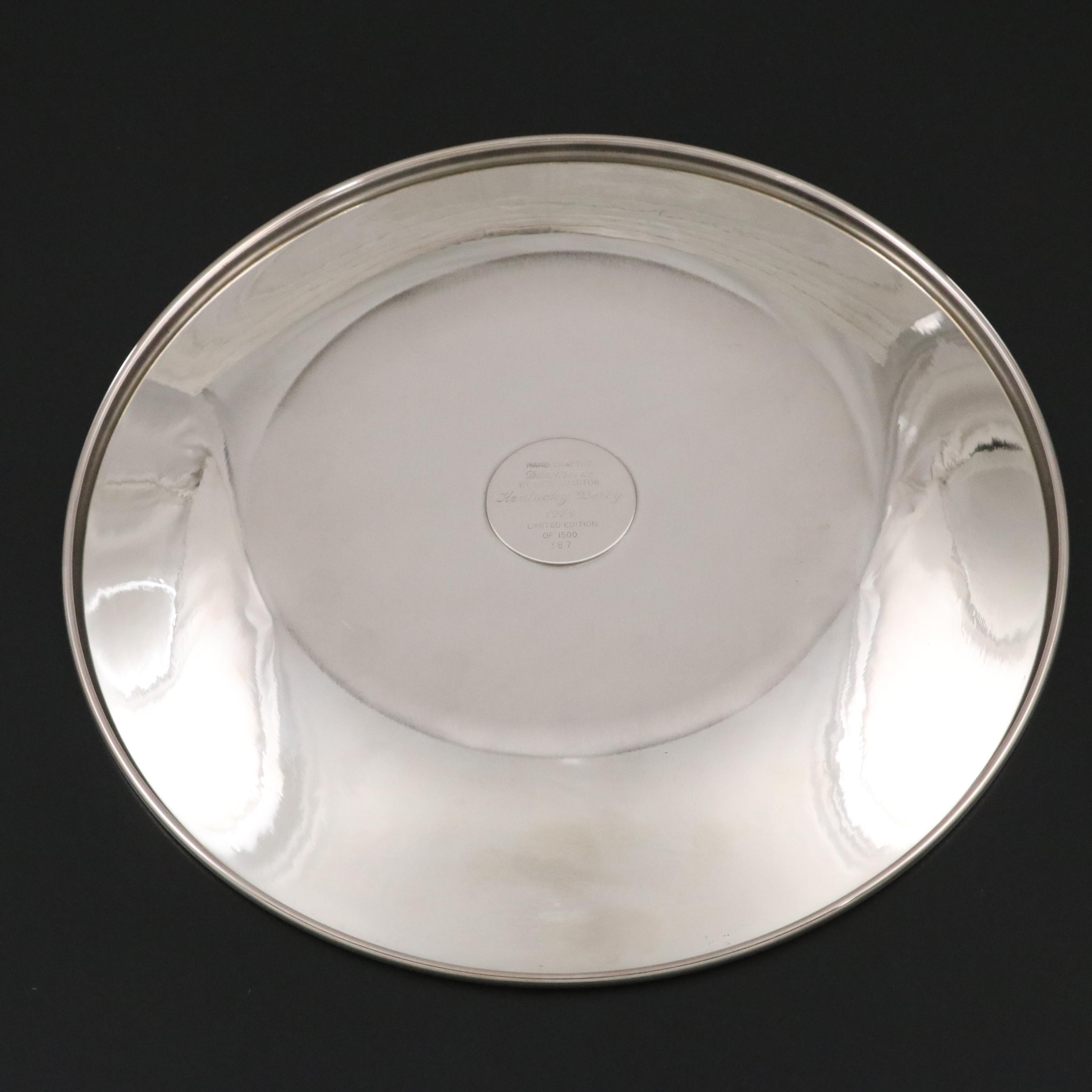 Reed & Barton Kentucky Derby 100th Anniversary Damascene Collector Plate, 1974