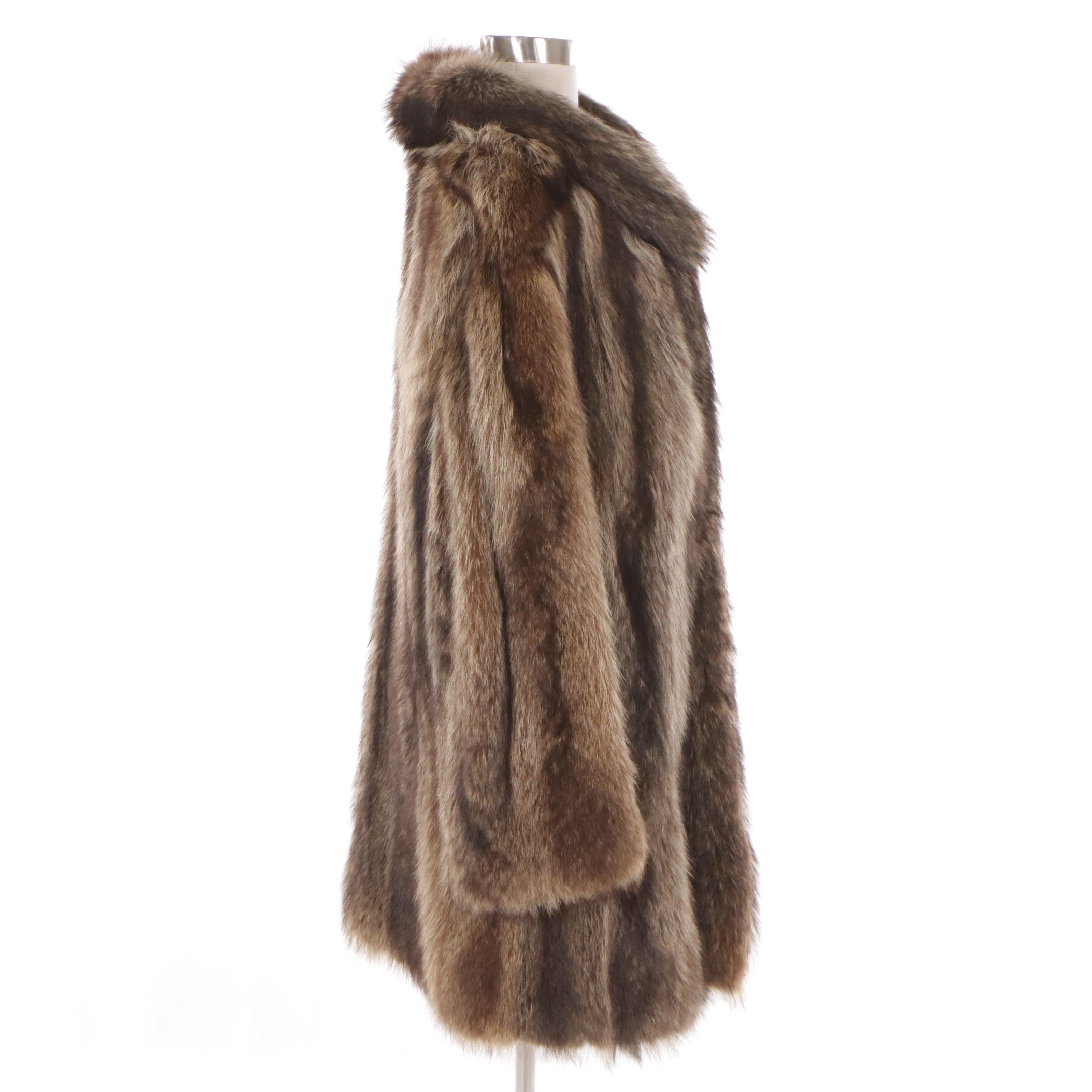 Men's Revillon Natural Raccoon Fur Short Coat, circa 1970