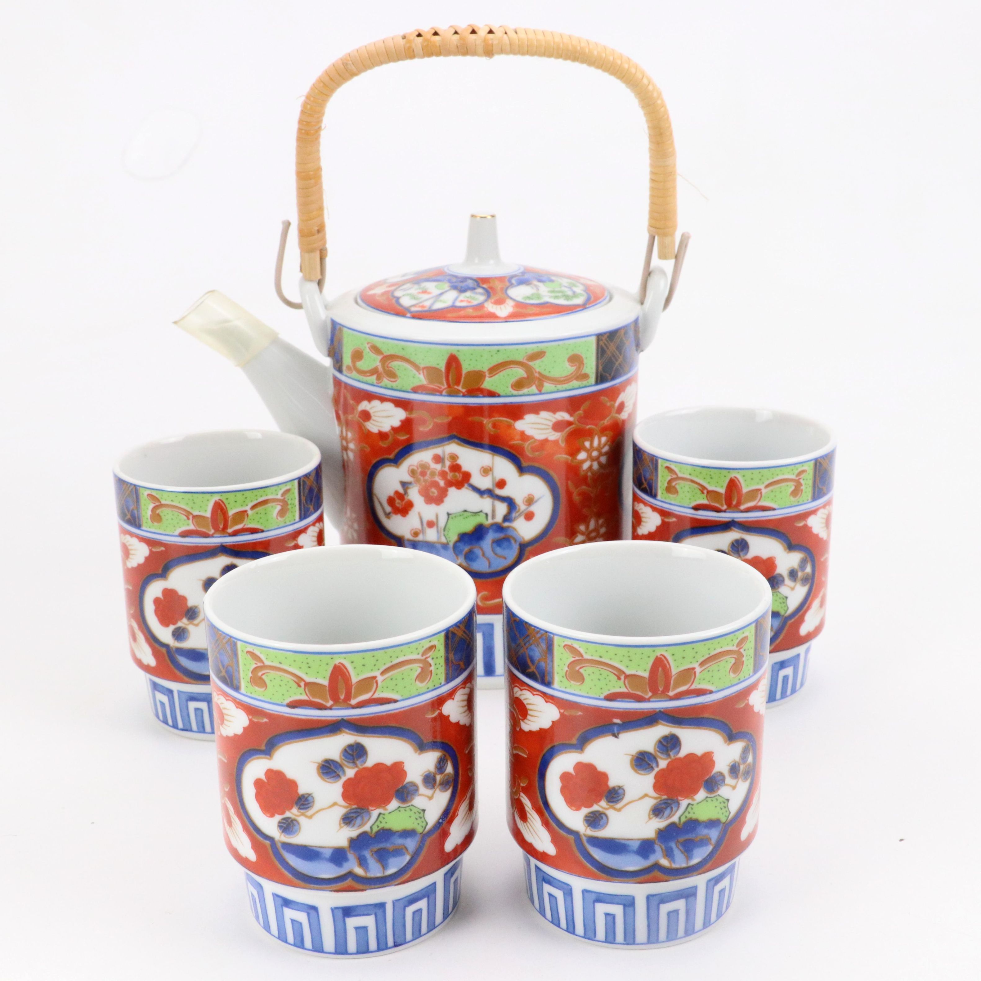 Japanese Takahashi "Imari" Porcelain Tea Service, Late 20th to Early 21st C.