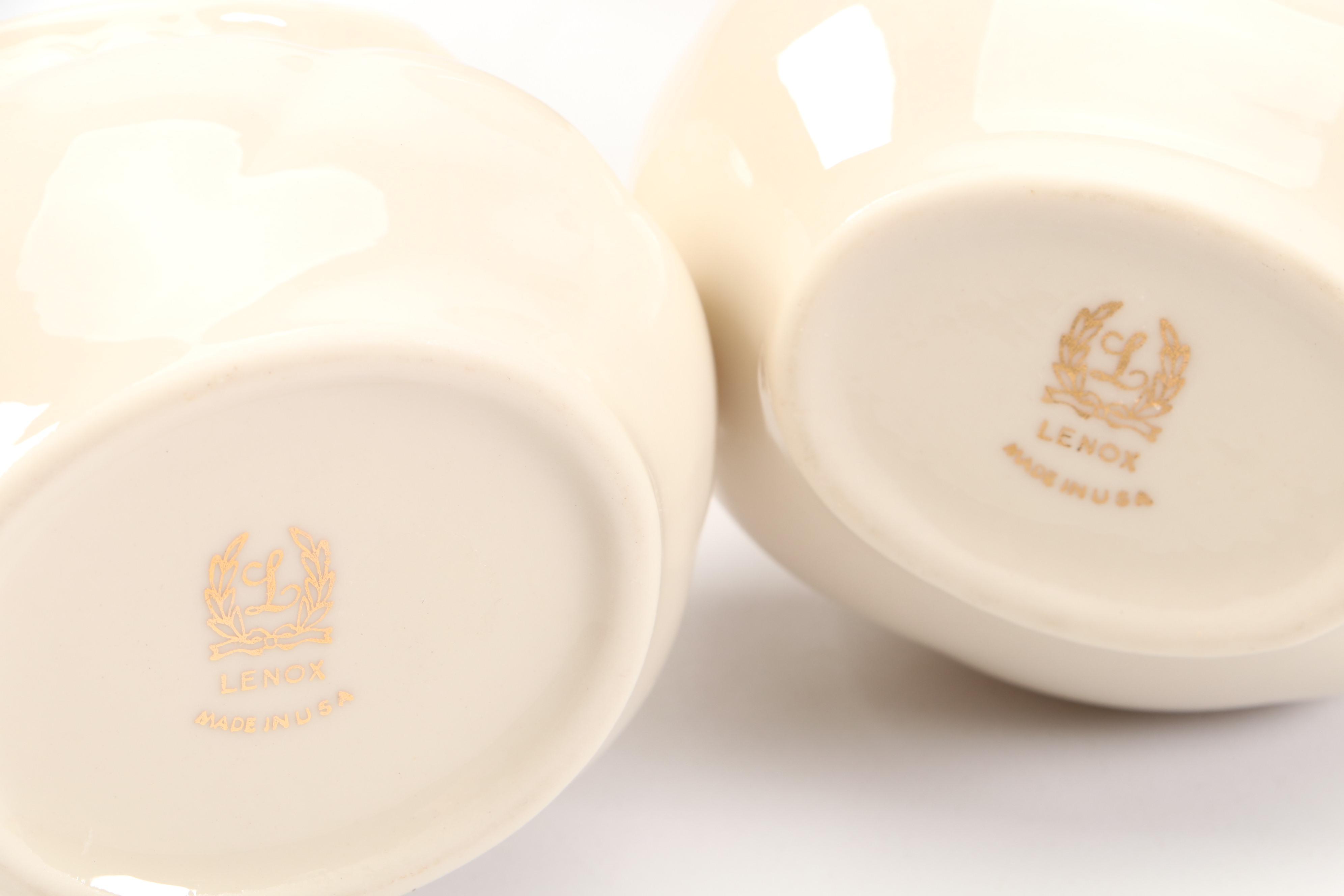 Chateau China "Dresden Flowers" Porcelain Dinner Plates with Lenox Table Décor