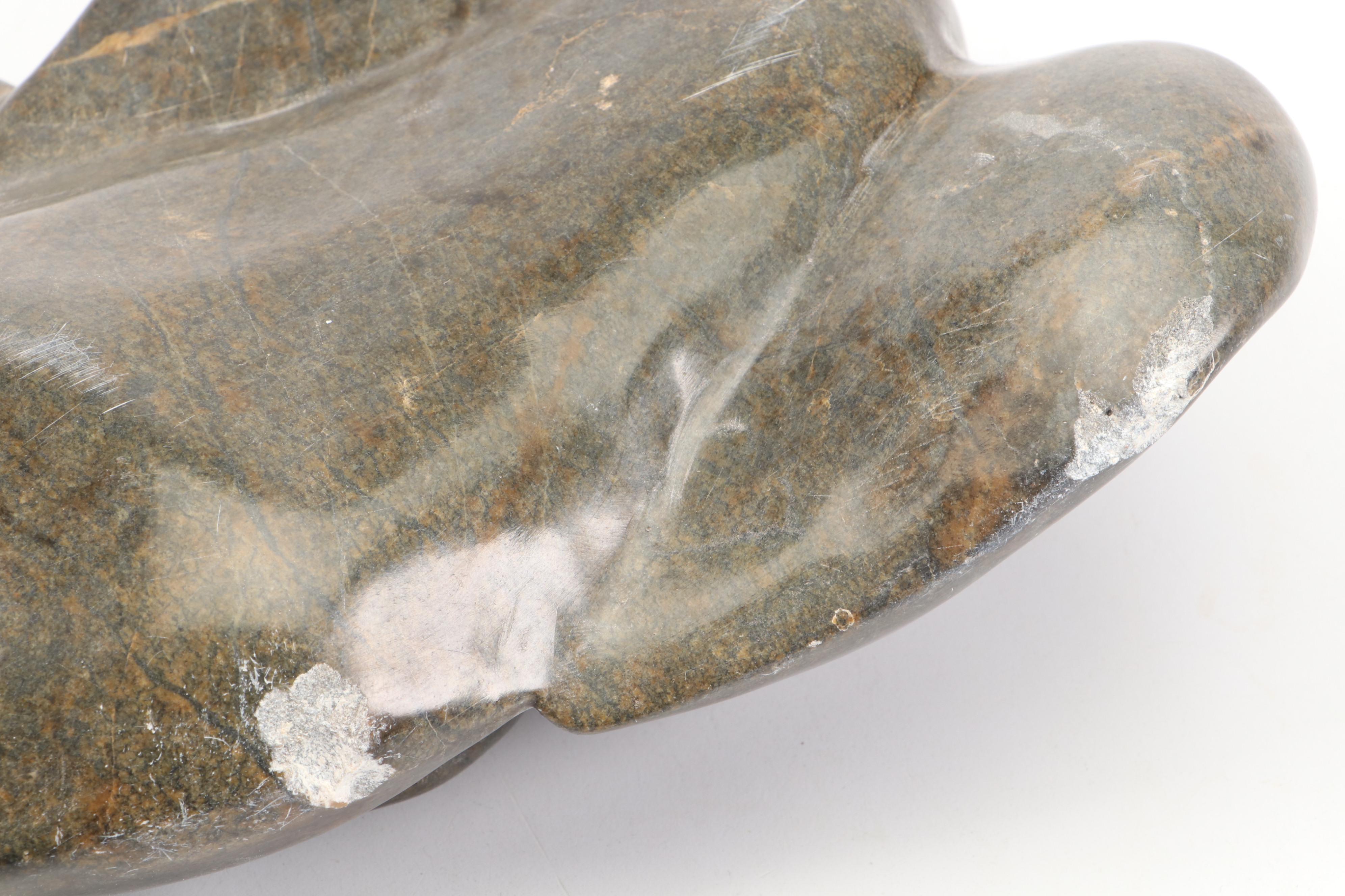 Artist-Made Stoneware Elephant Planter with Concrete and More Elephant Figurines