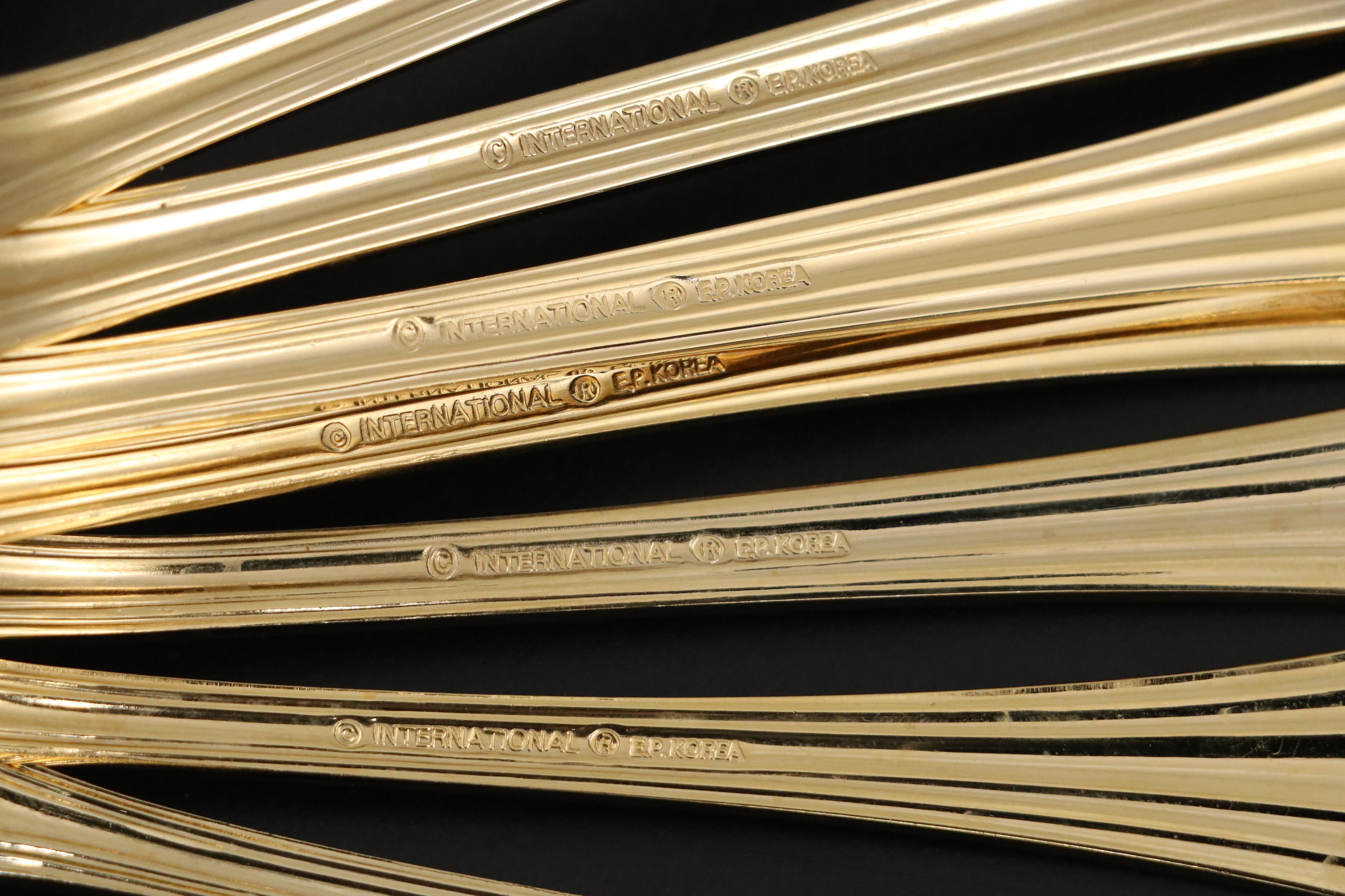 International Silver Co. "Golden Flair" and Other Gold Washed Plate Flatware
