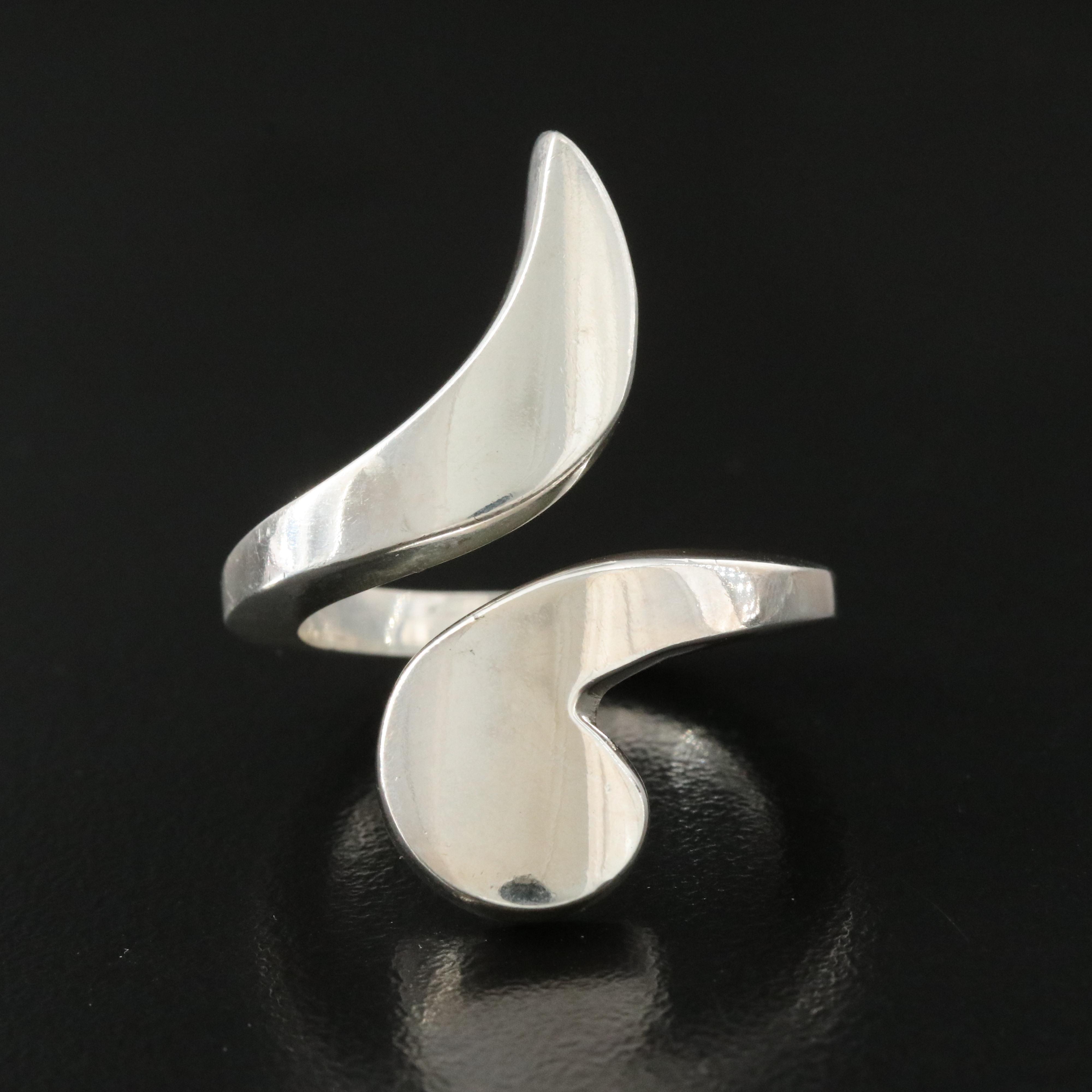 Mexican Modern Sterling Bypass Ring