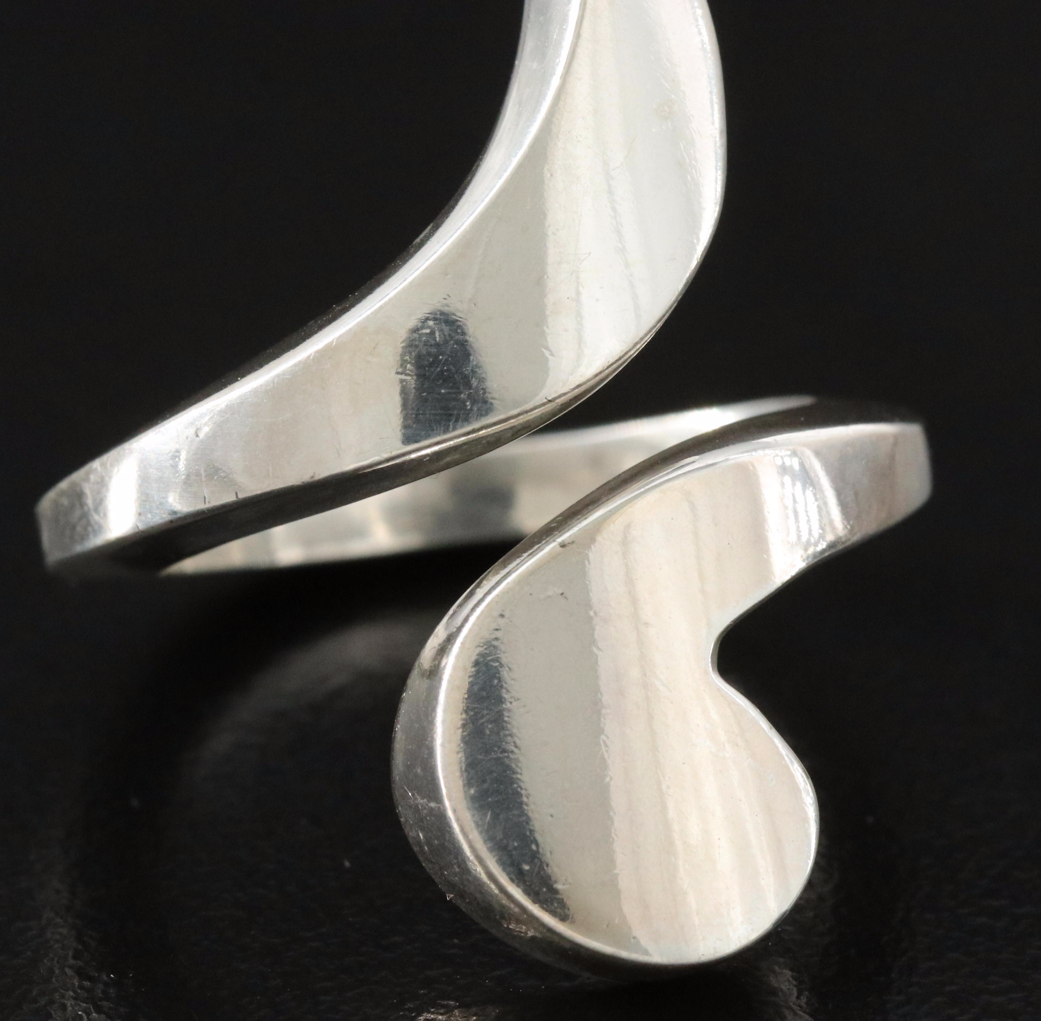 Mexican Modern Sterling Bypass Ring