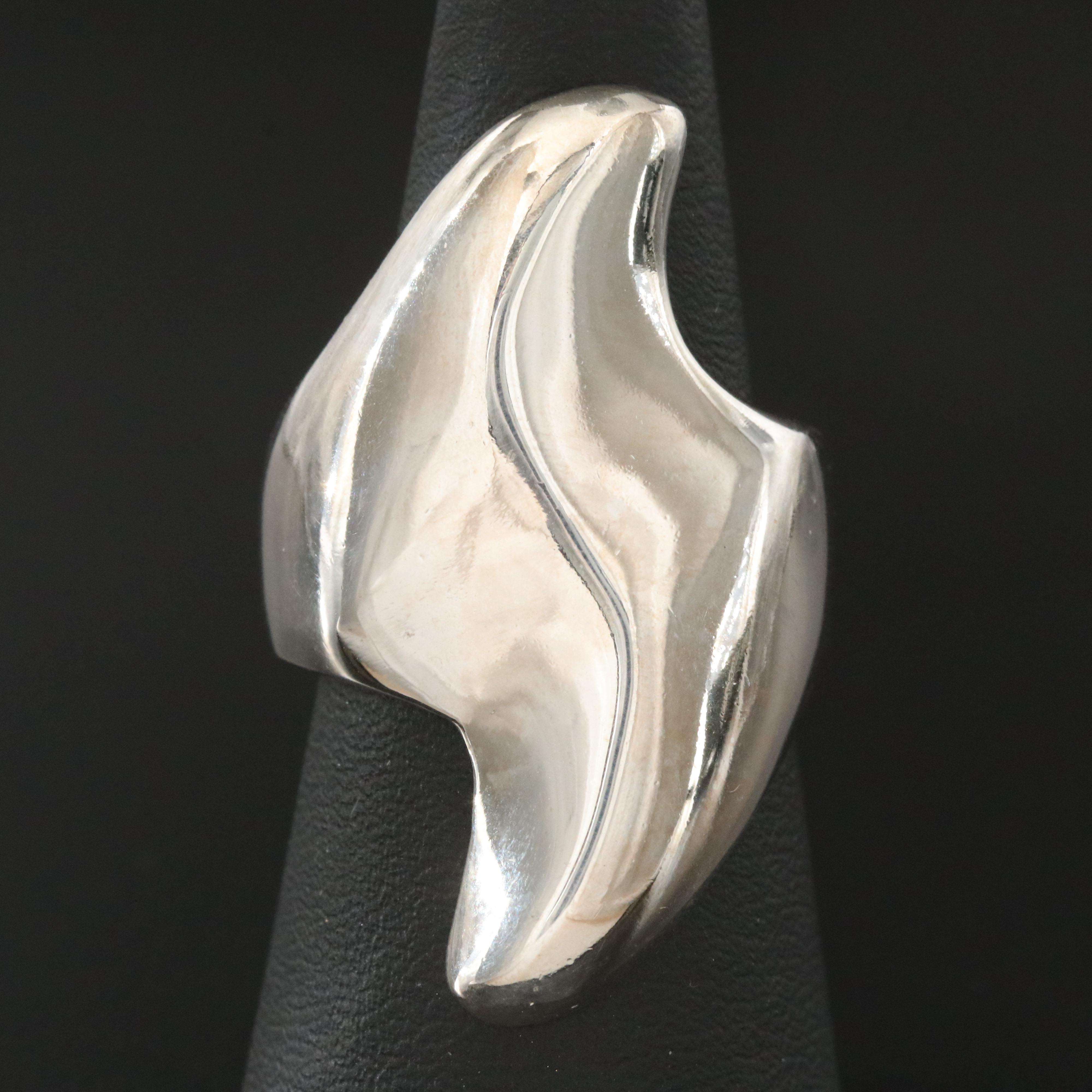 Mexico Sterling Modernist Ring