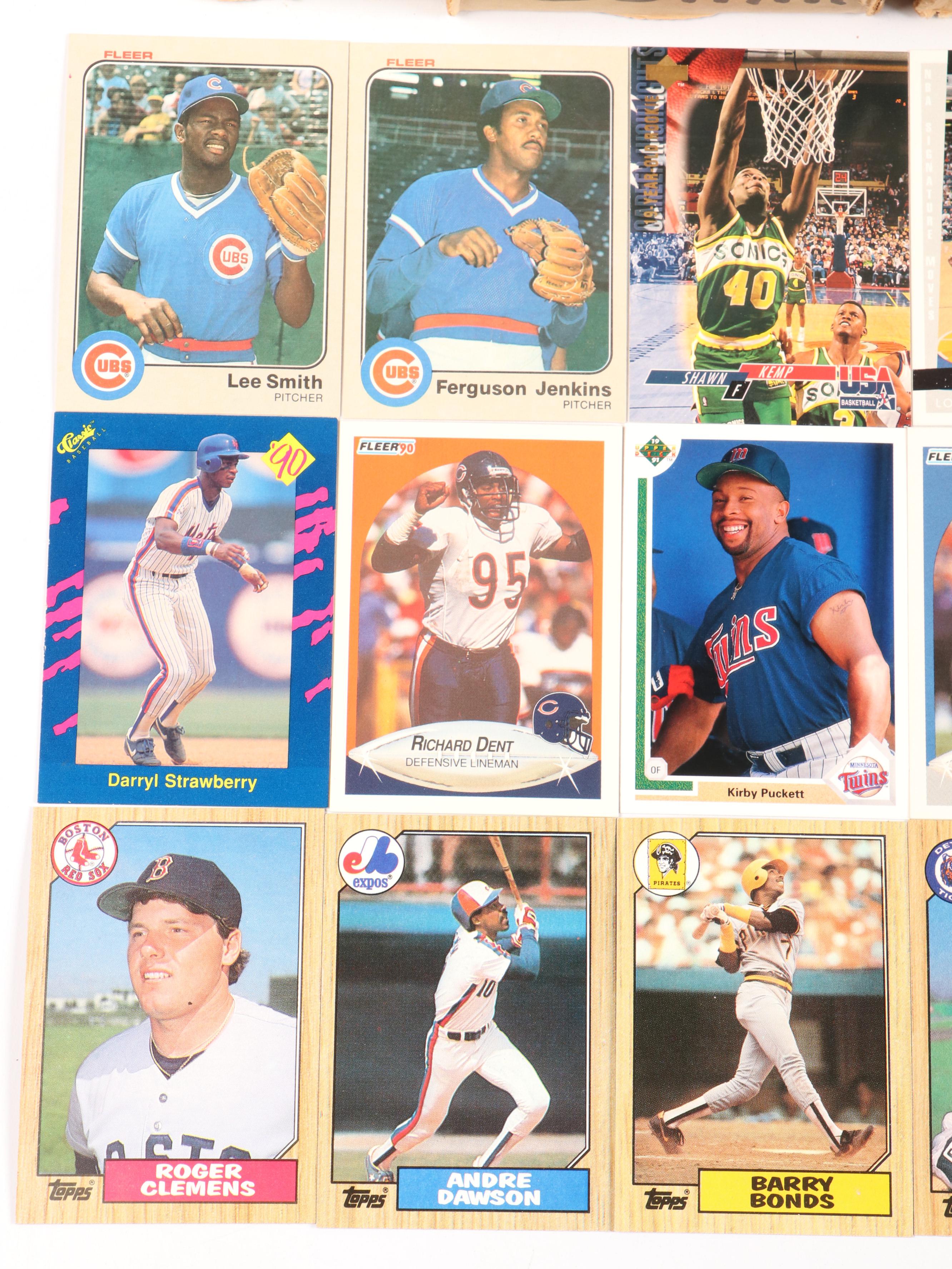 Donruss with Other Sports Cards Featuring Roger Clemens, Patrick Ewing, and More