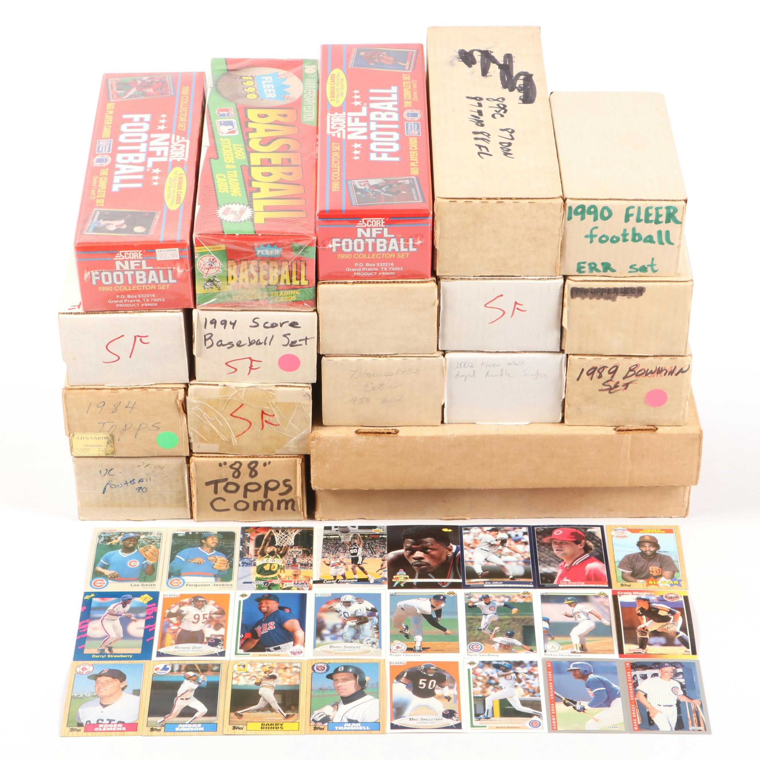 Donruss with Other Sports Cards Featuring Roger Clemens, Patrick Ewing, and More