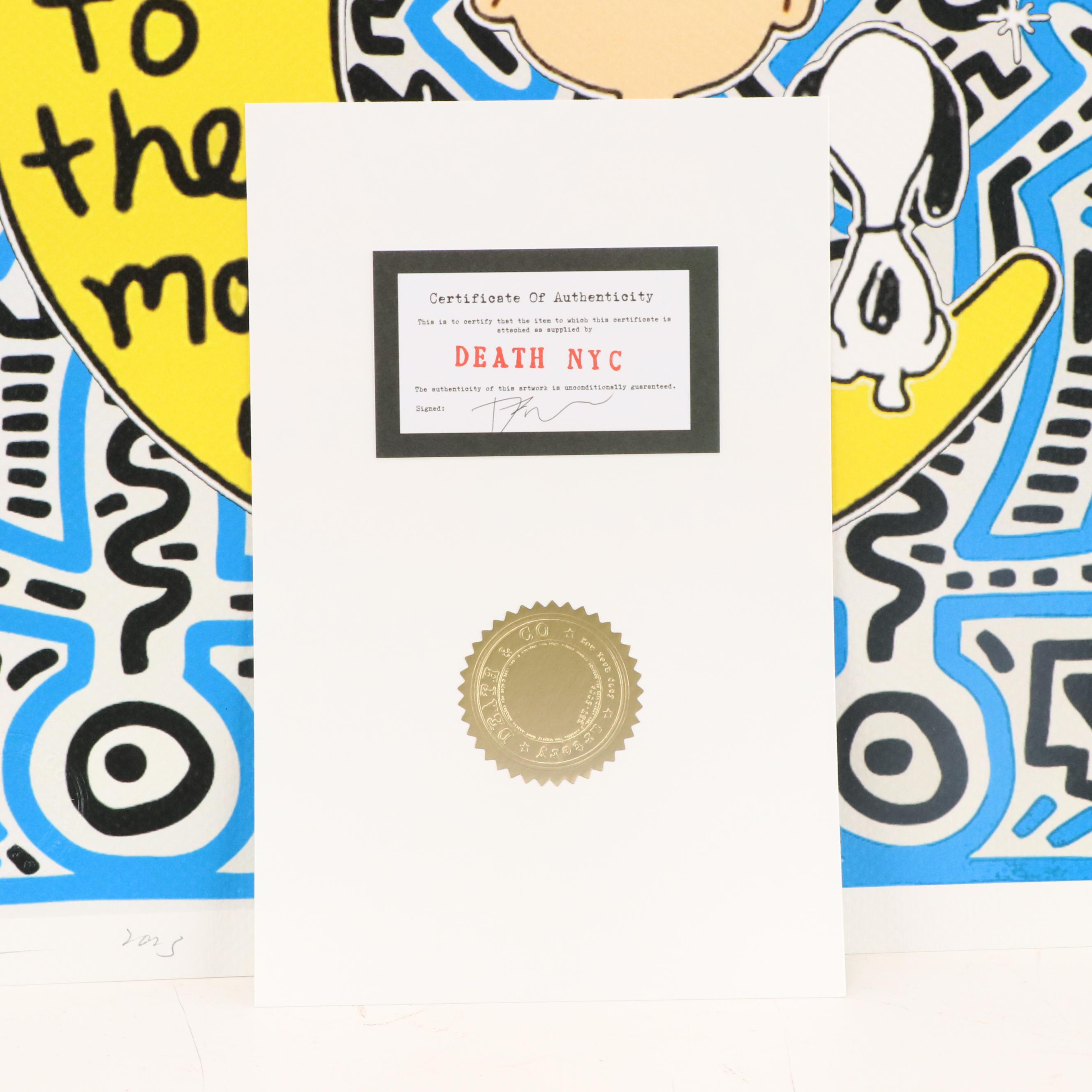 Death NYC Graphic Digital Print Featuring Peanuts x Keith Haring, 2023
