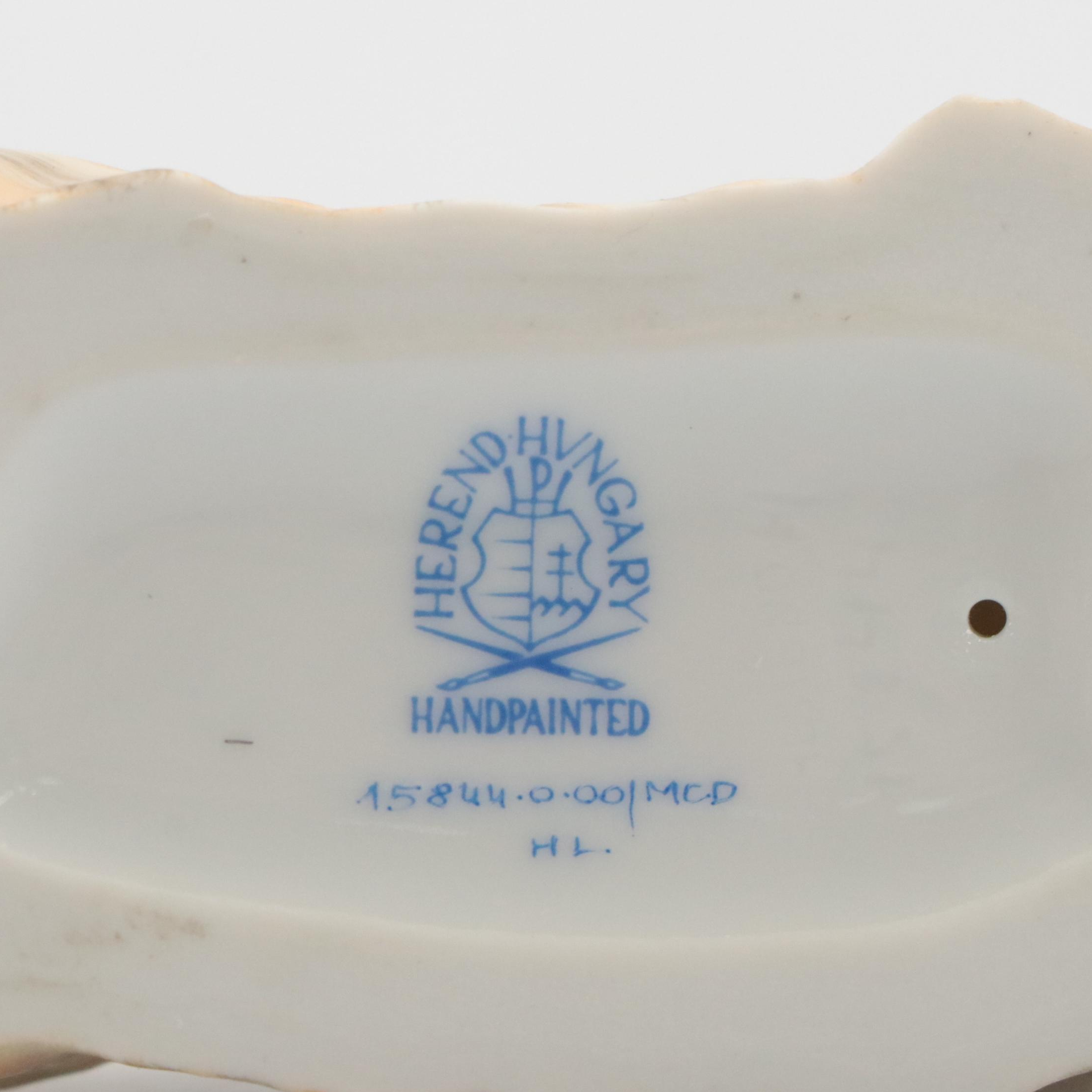 Herend Natural "Pekingese" Porcelain Figurine