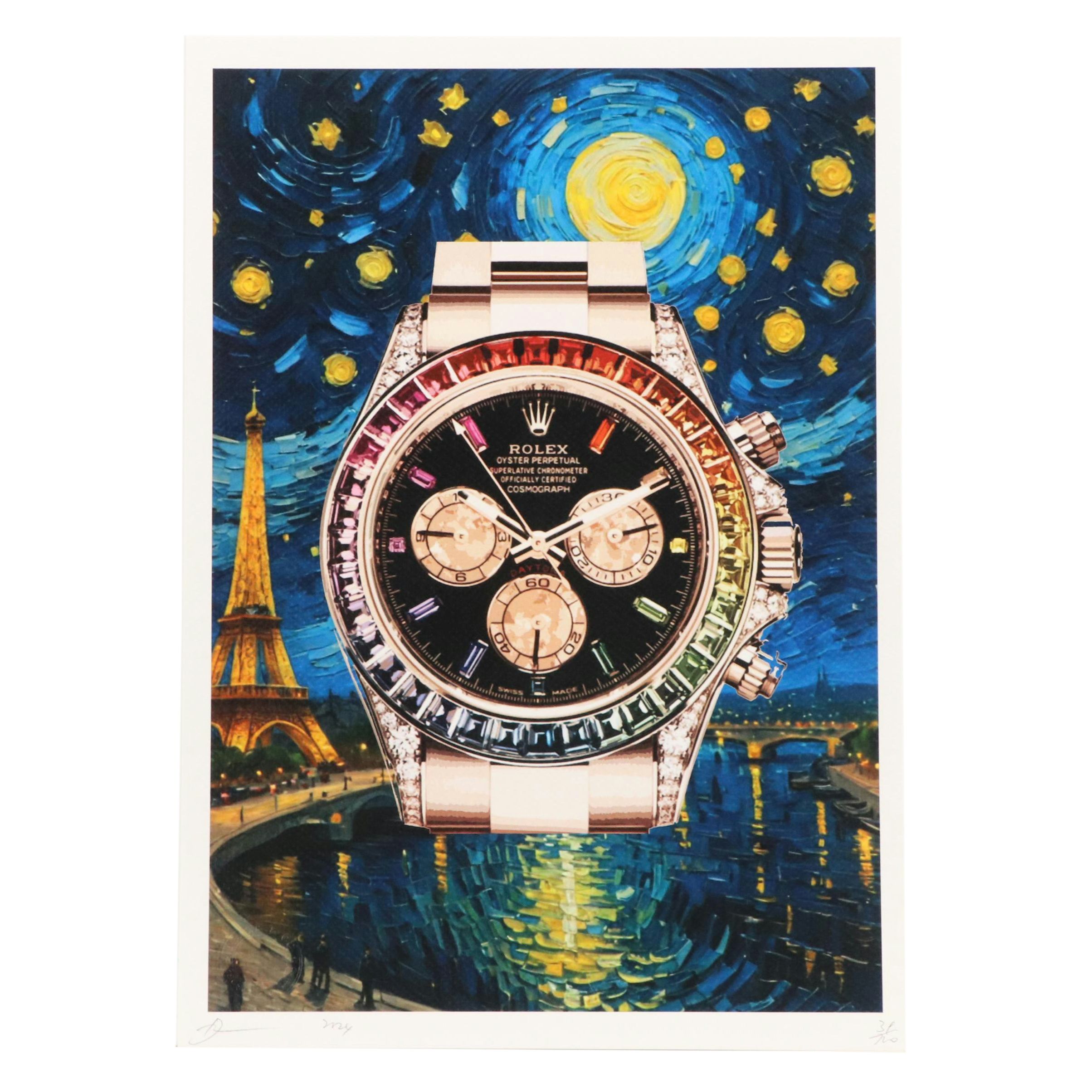 Death NYC Graphic Digital Print Featuring Rolex x Van Gogh, 2024