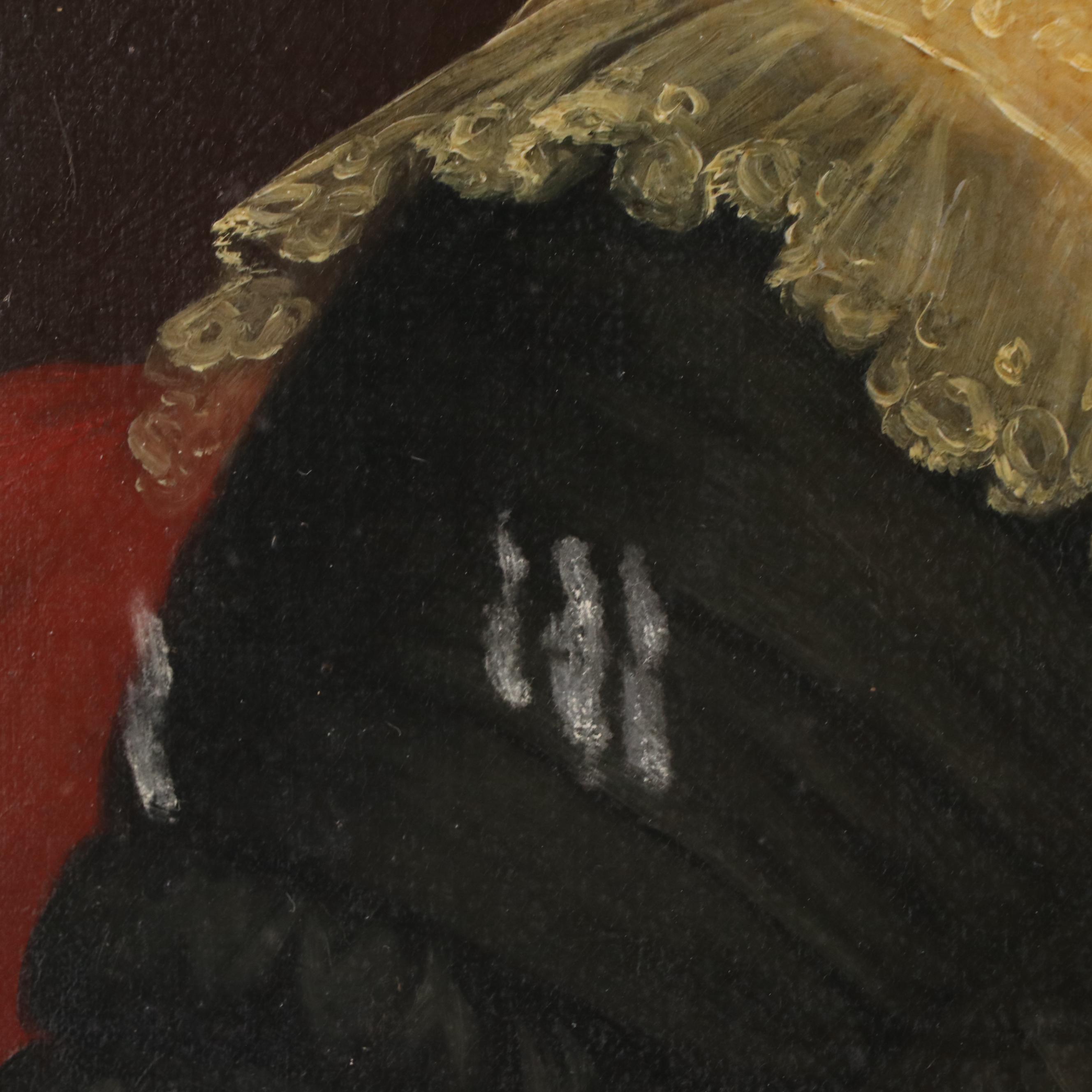 Victorian Oil Portrait Painting of Woman