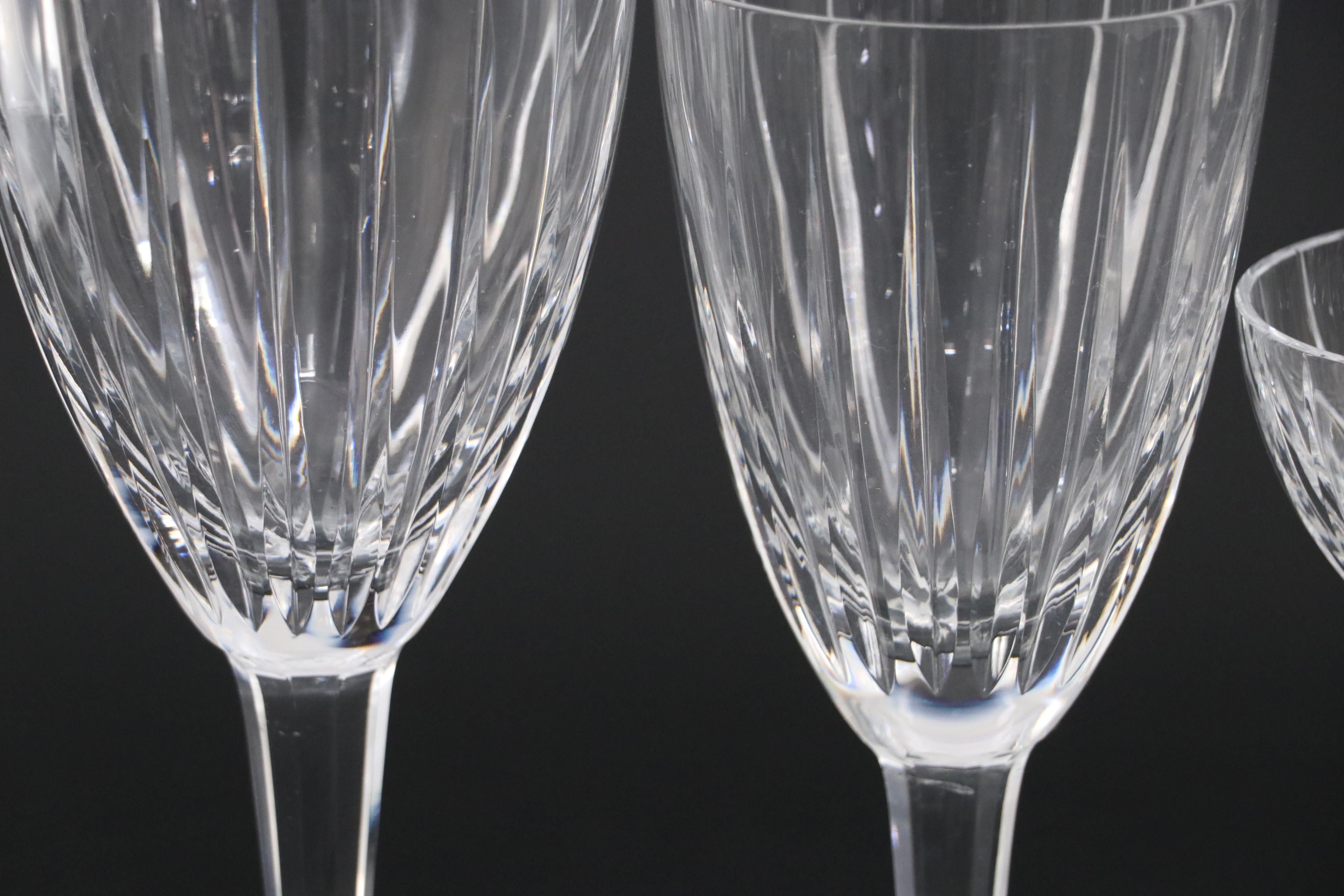 Waterford "Omega" Crystal Highball Glasses with Sasaki "Caren" Stemware