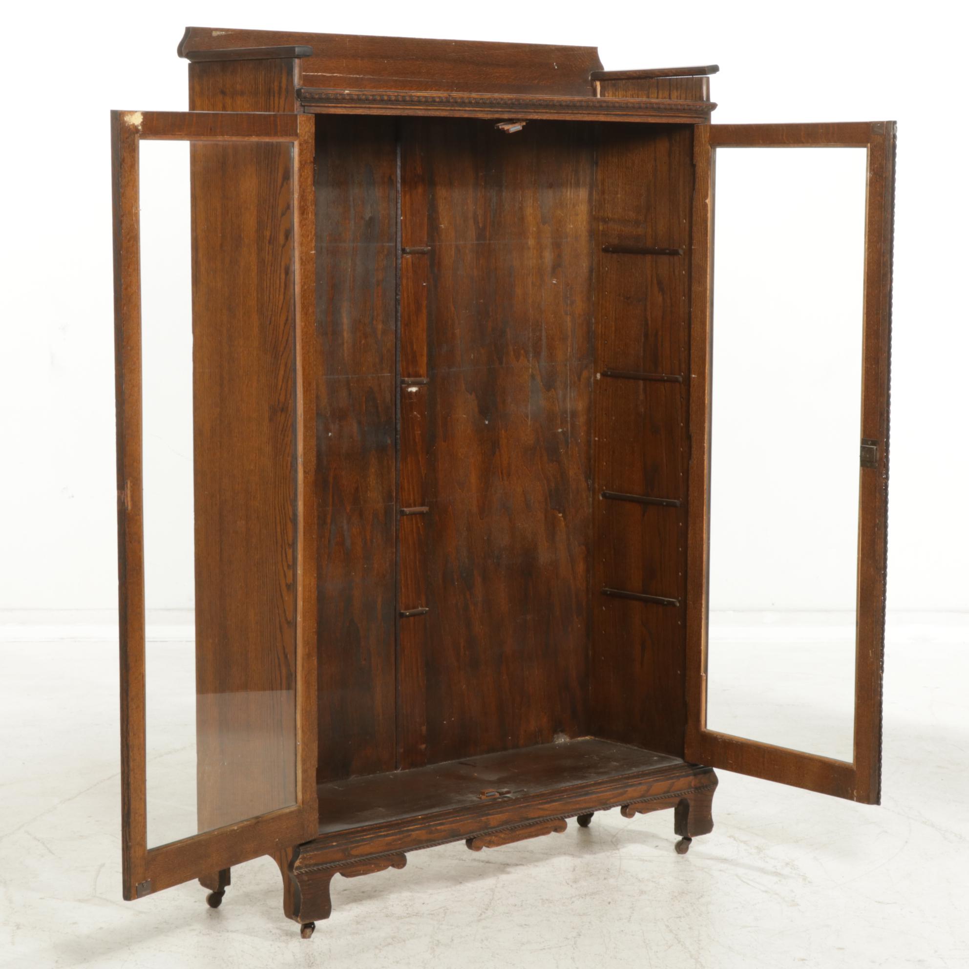 Oak Display Cabinet, Early 20th Century