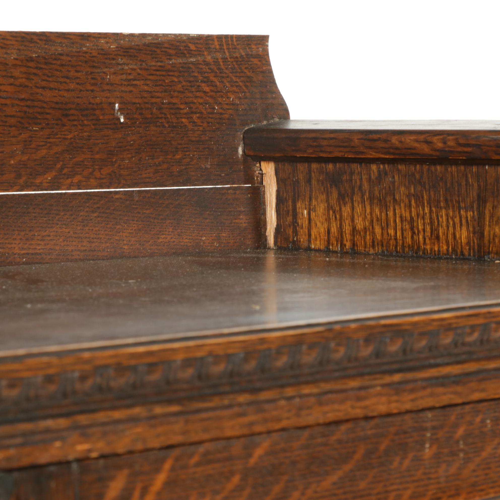 Oak Display Cabinet, Early 20th Century
