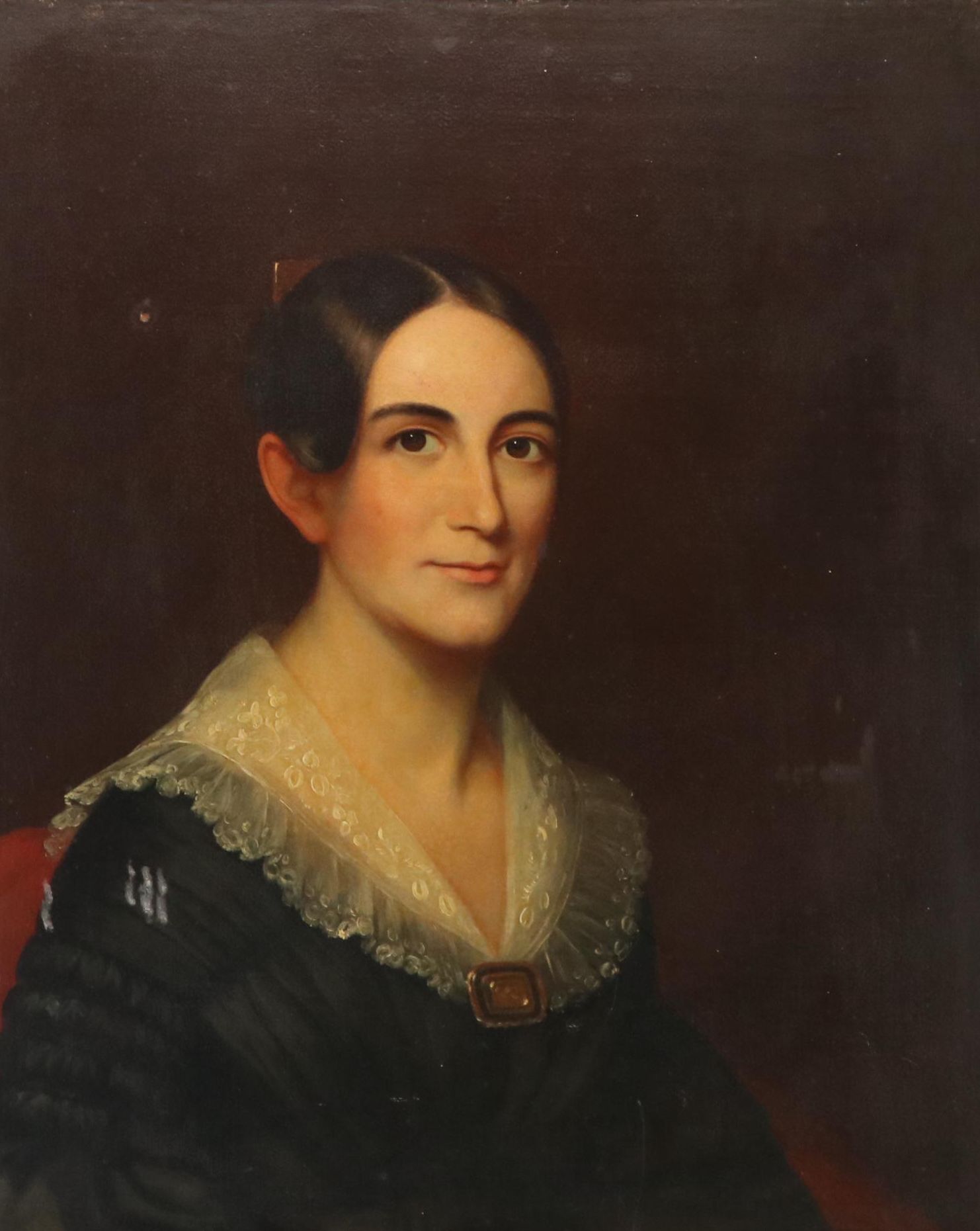 Victorian Oil Portrait Painting of Woman