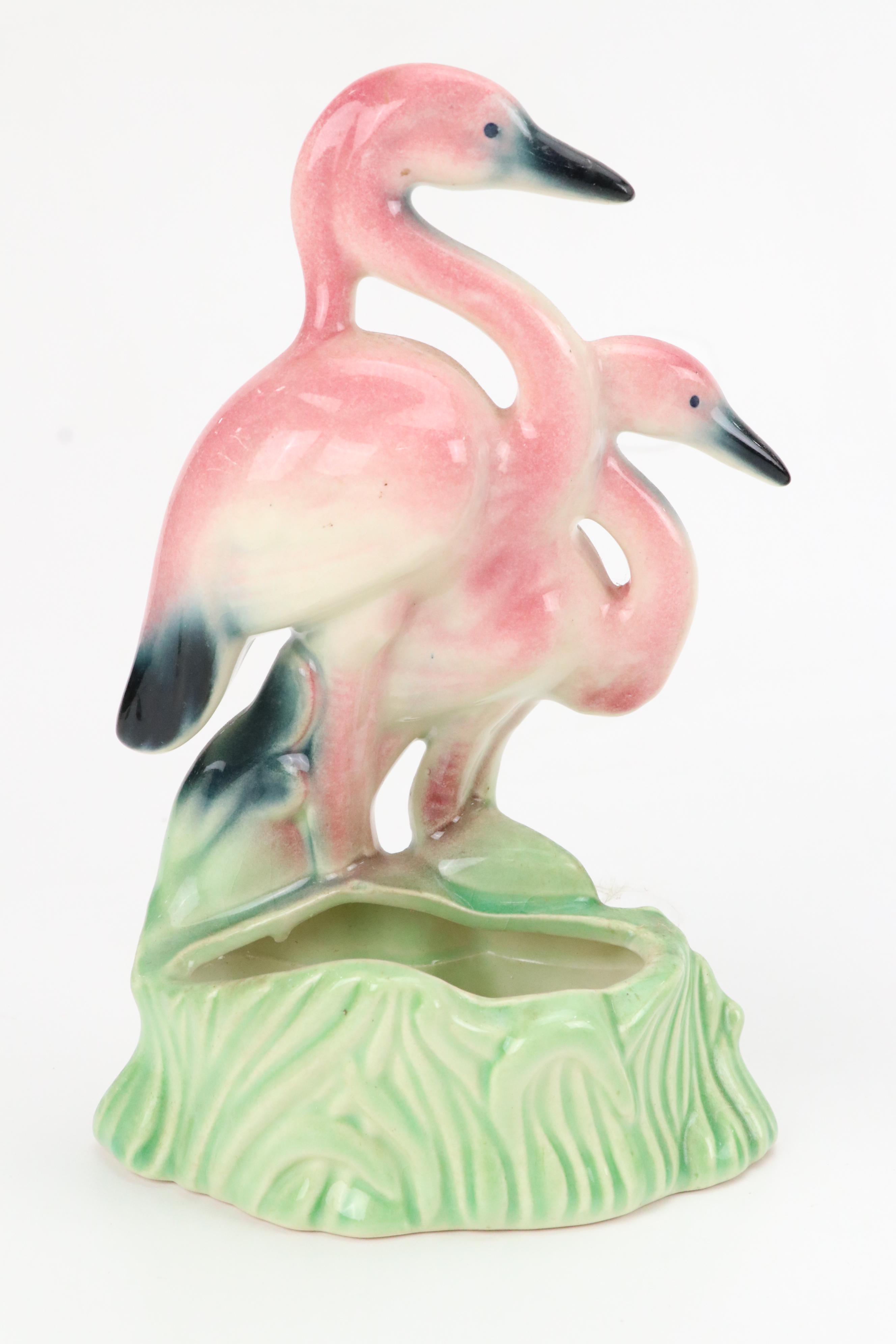 Pink Flamingo Ceramic Planters