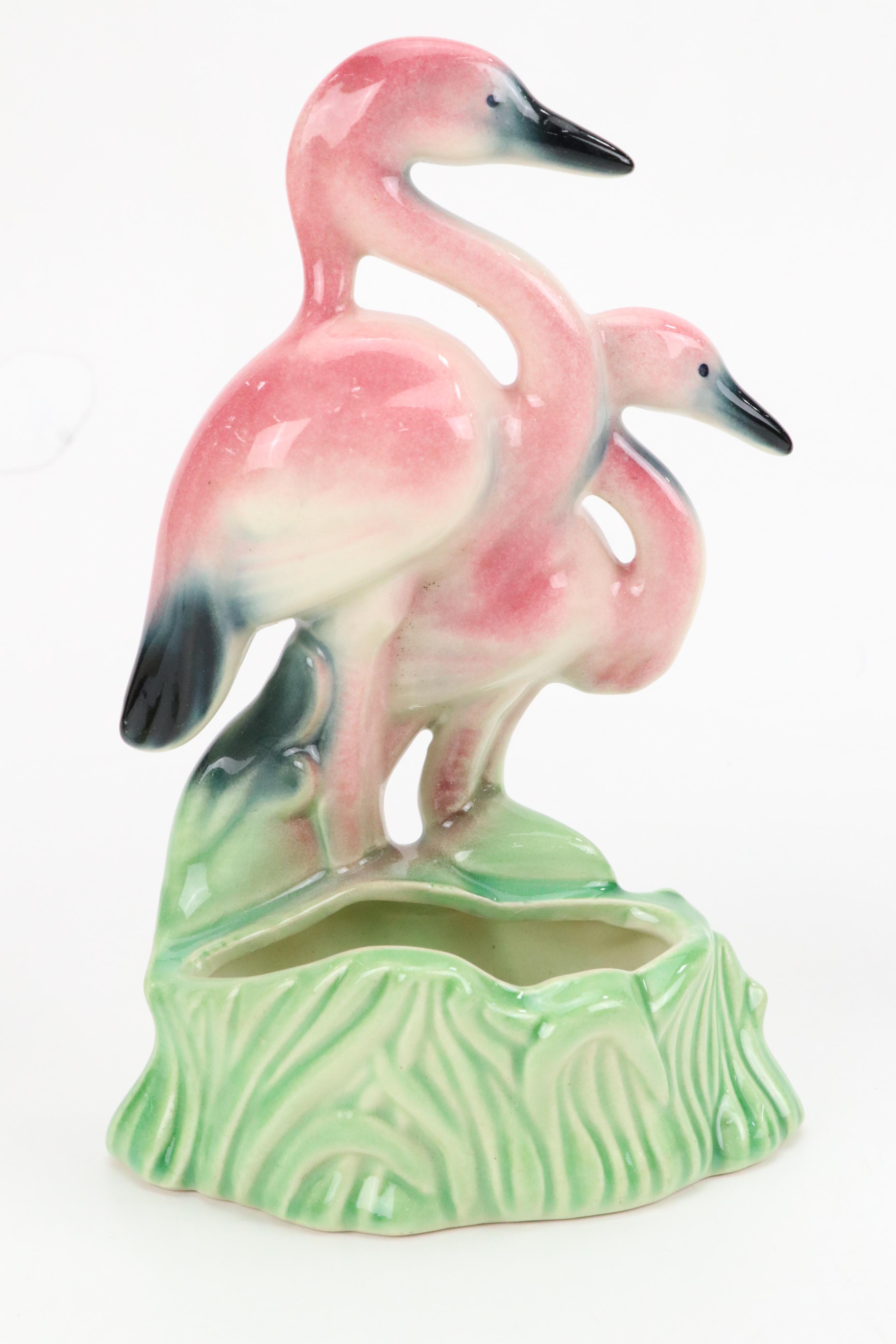 Pink Flamingo Ceramic Planters