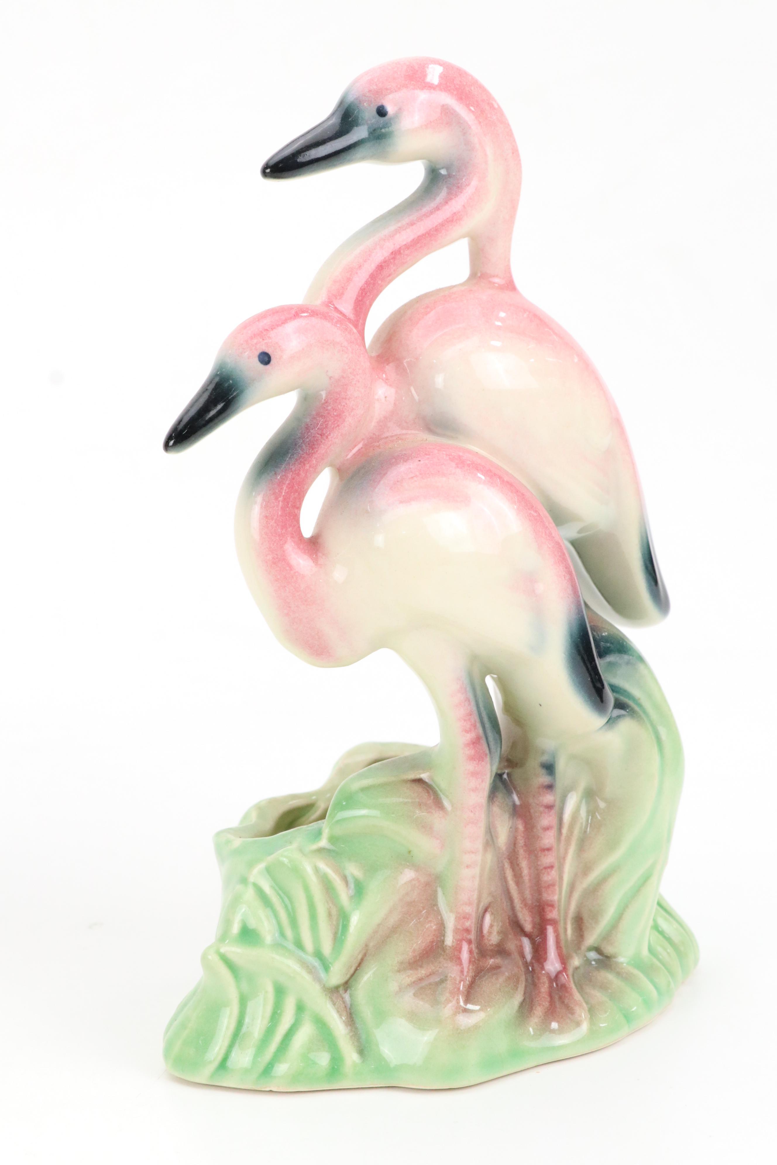 Pink Flamingo Ceramic Planters