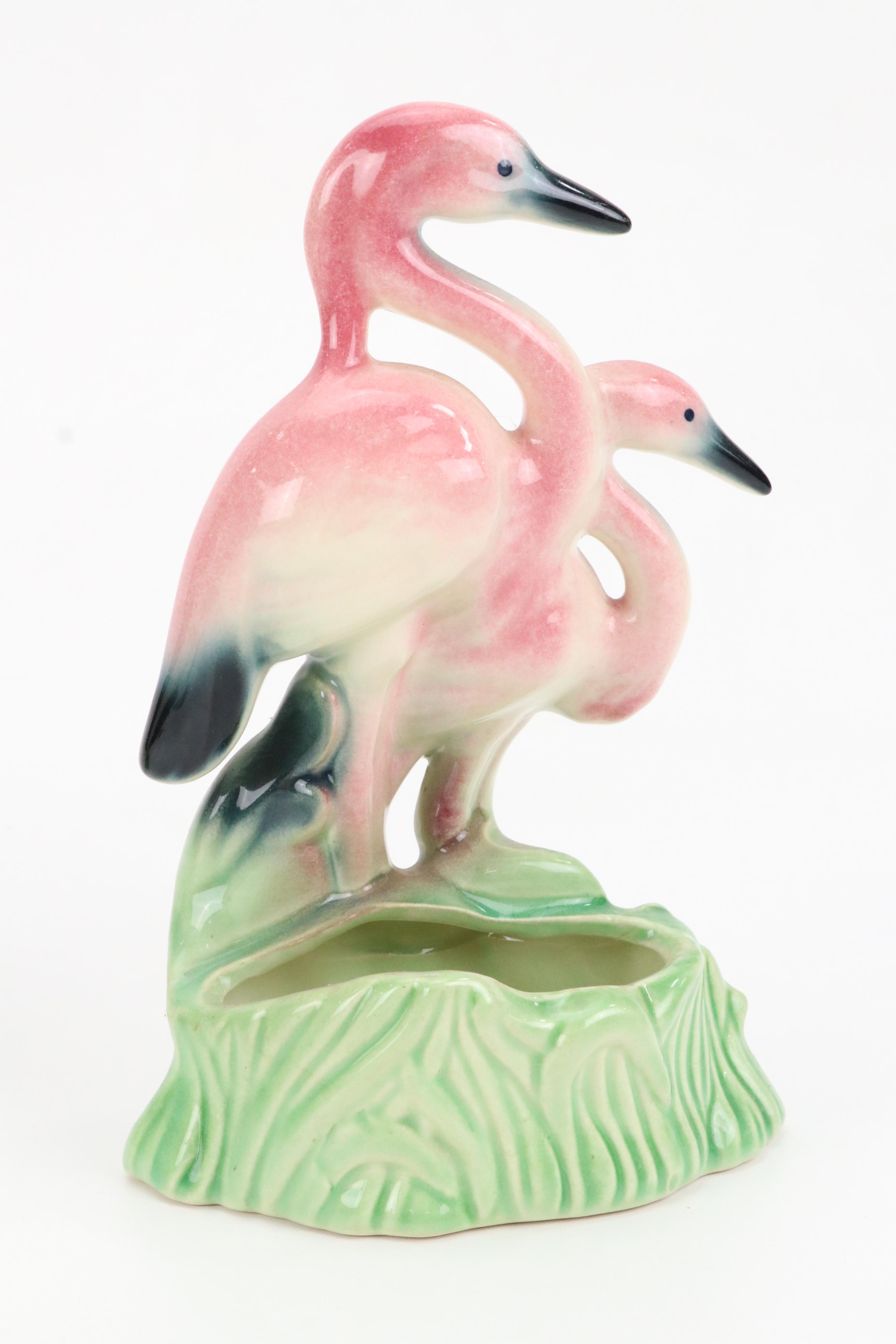 Pink Flamingo Ceramic Planters