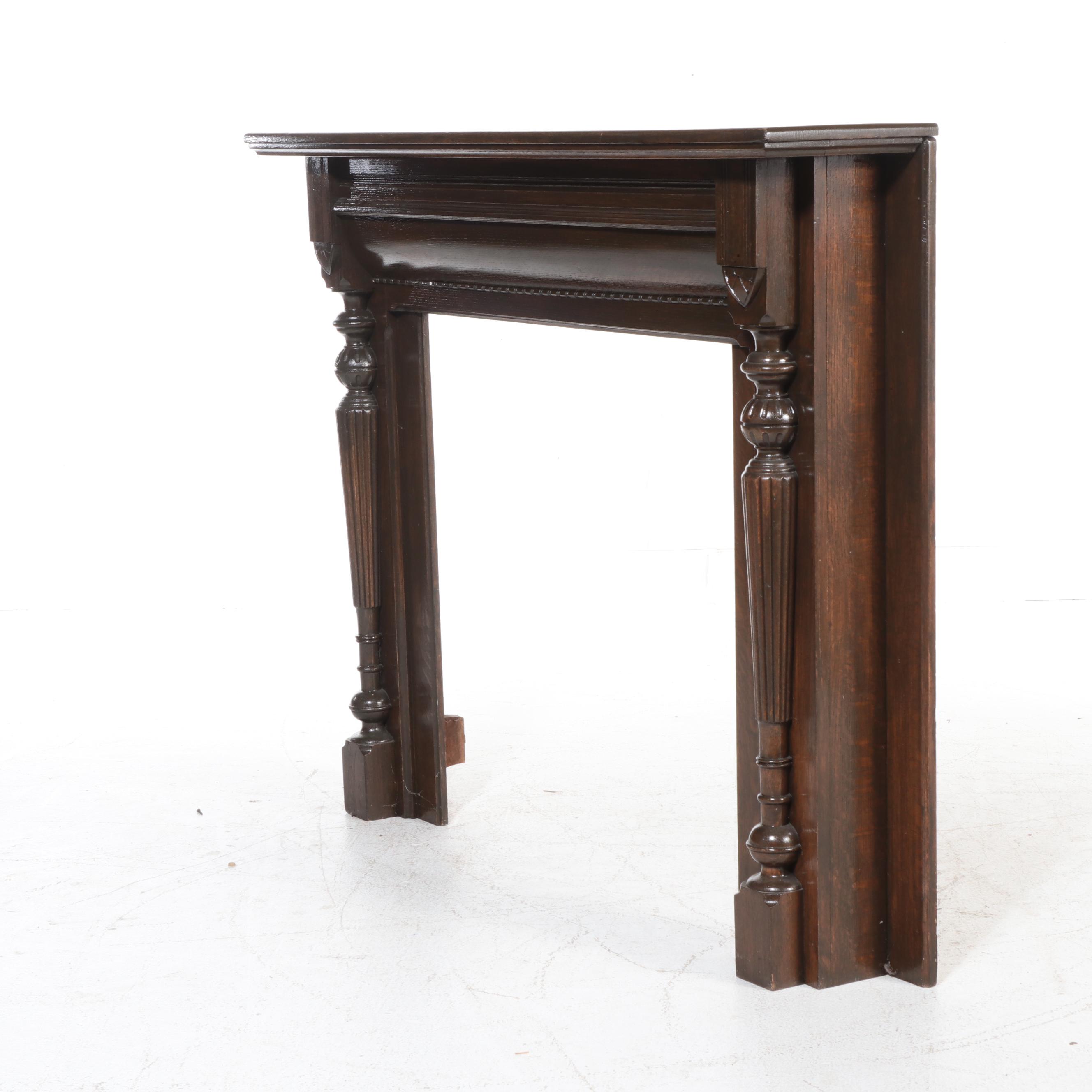 Federal Style Oak Reclaimed Fireplace Mantel