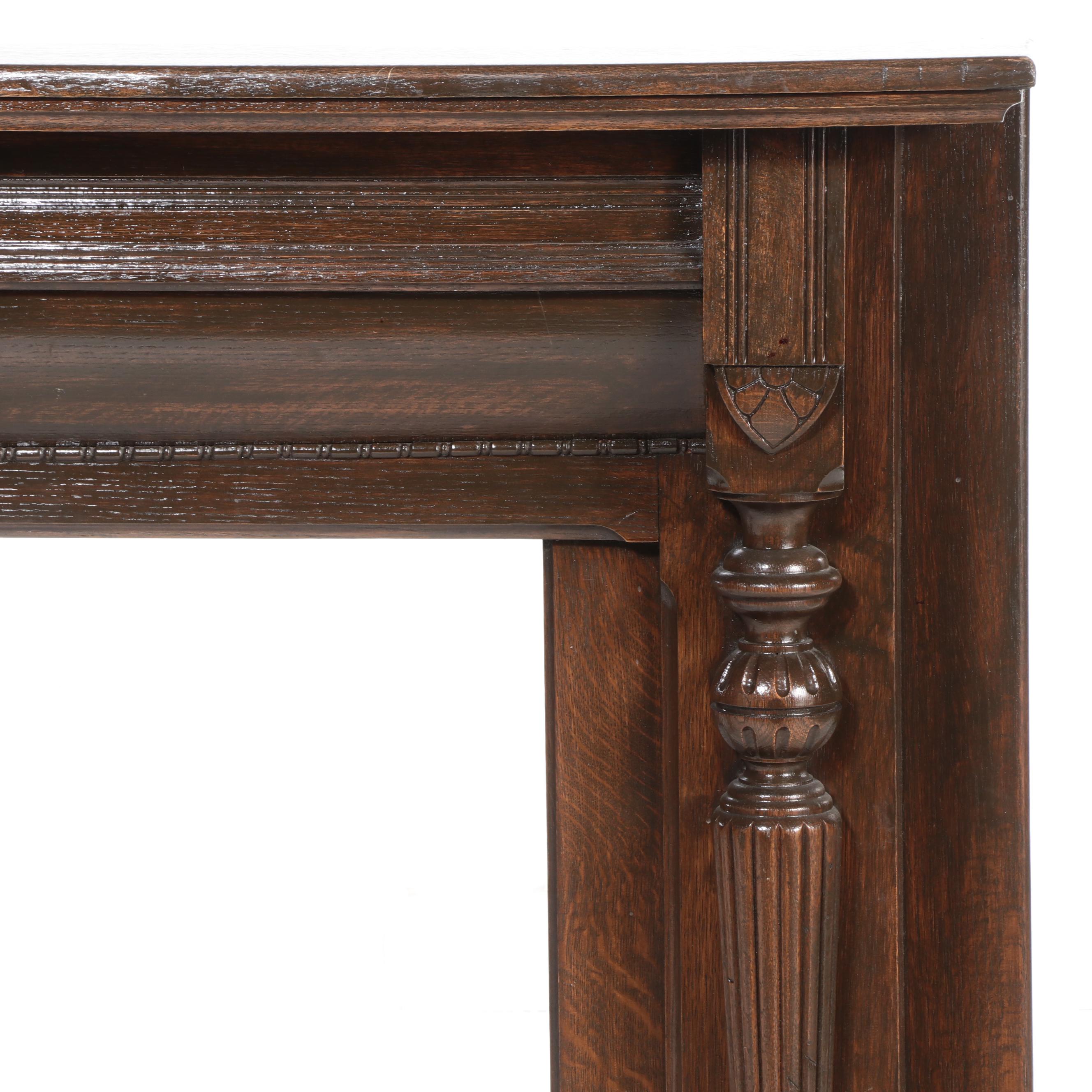 Federal Style Oak Reclaimed Fireplace Mantel