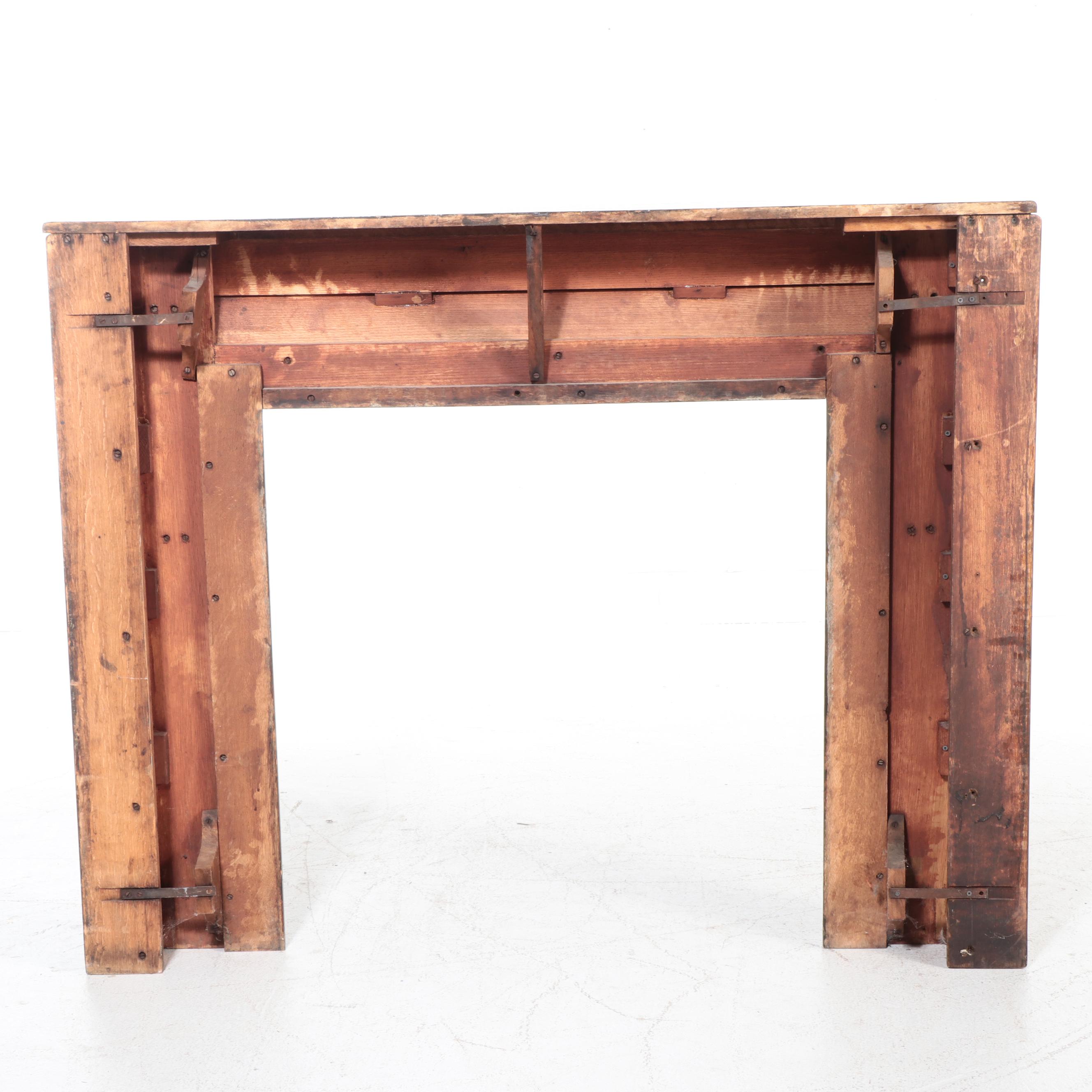 Federal Style Oak Reclaimed Fireplace Mantel