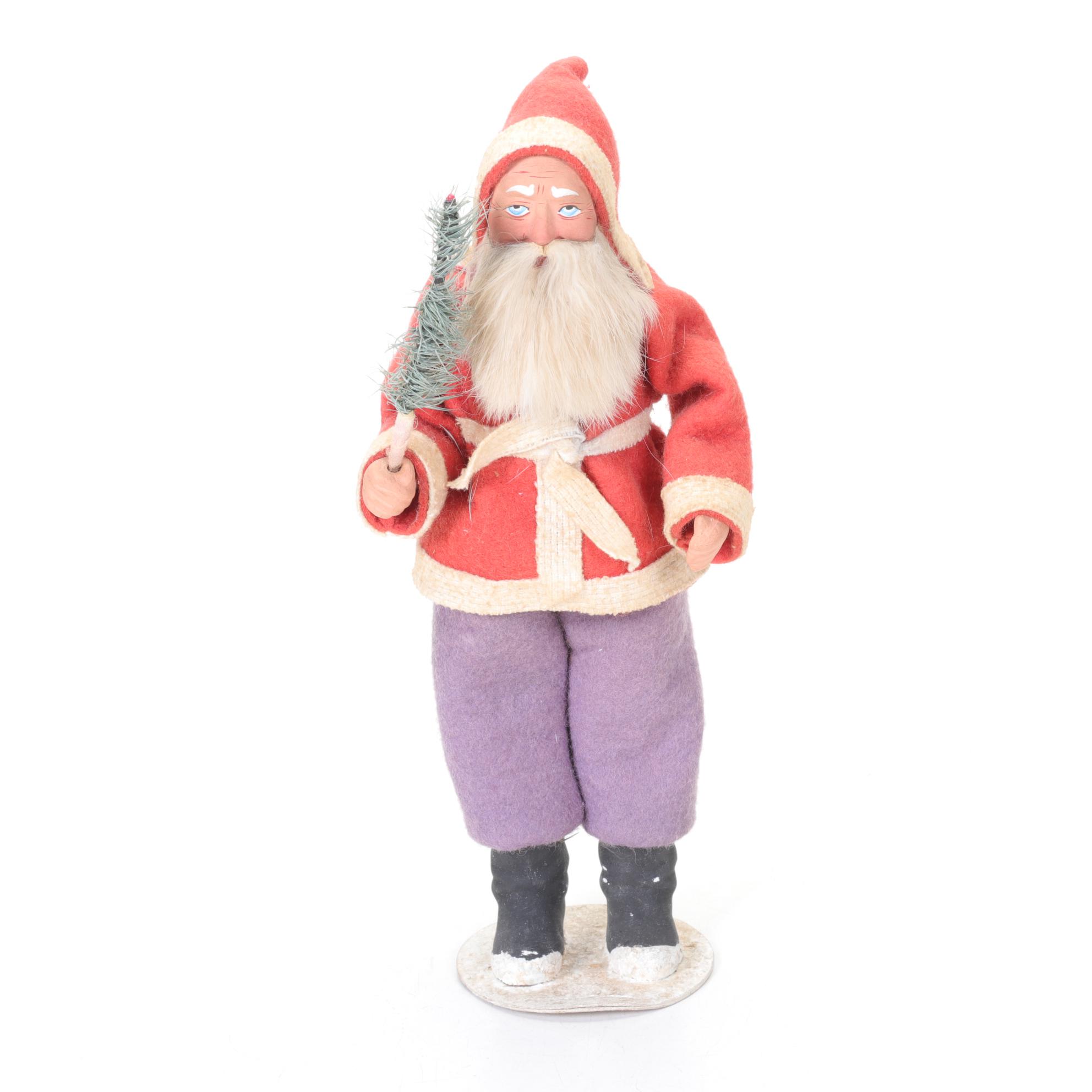 Bethany Lowe Santa in Car with German Santa Candy Box