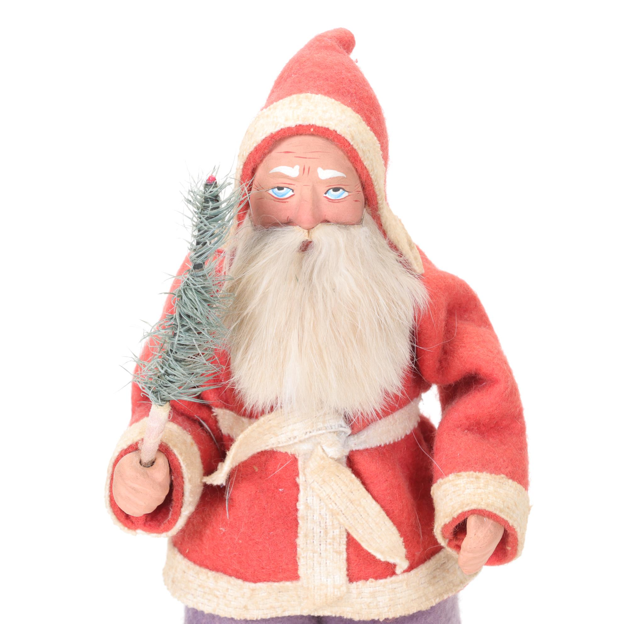 Bethany Lowe Santa in Car with German Santa Candy Box