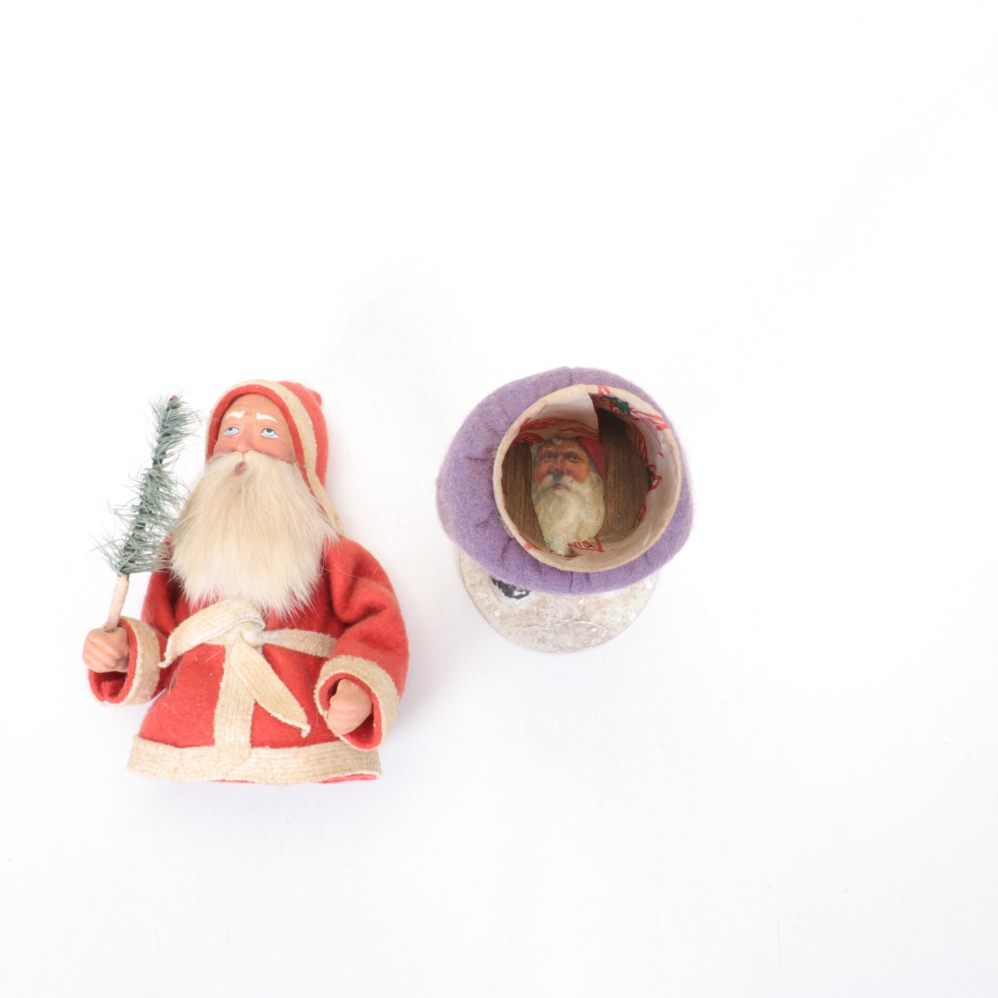 Bethany Lowe Santa in Car with German Santa Candy Box