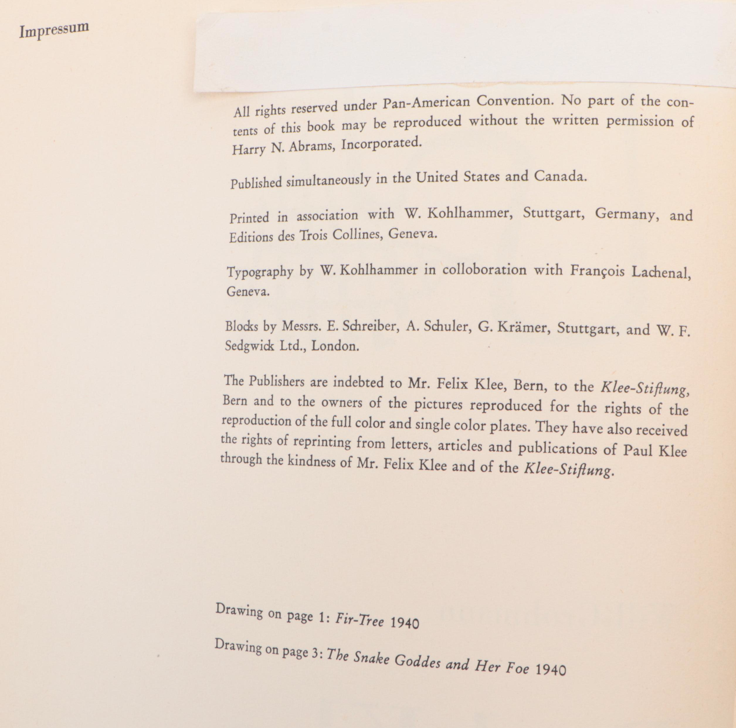 "Paul Klee" by Will Grohmann, Mid-20th Century