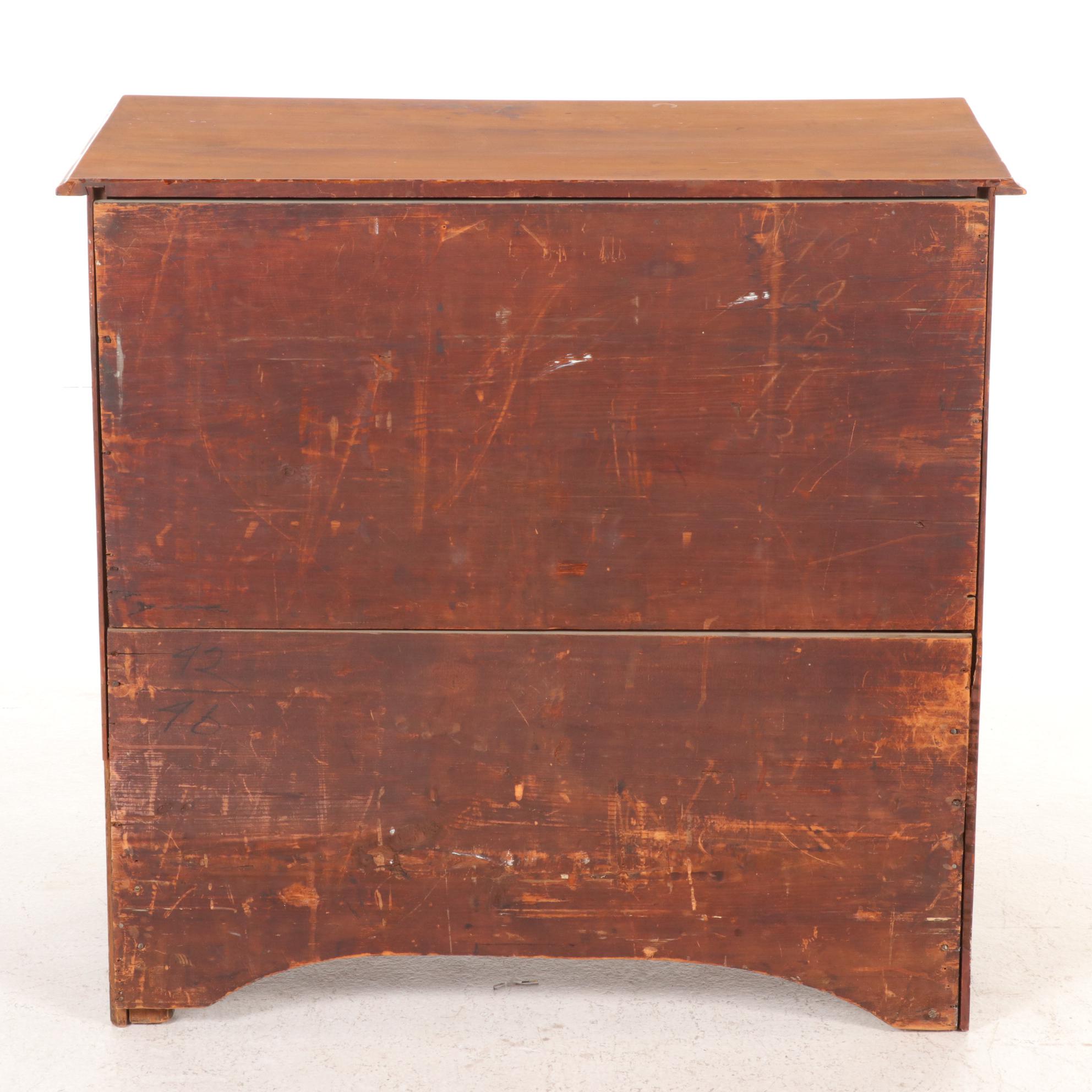 Chippendale Cherry Chest of Drawers with Bracket Feet, Early 19th Century