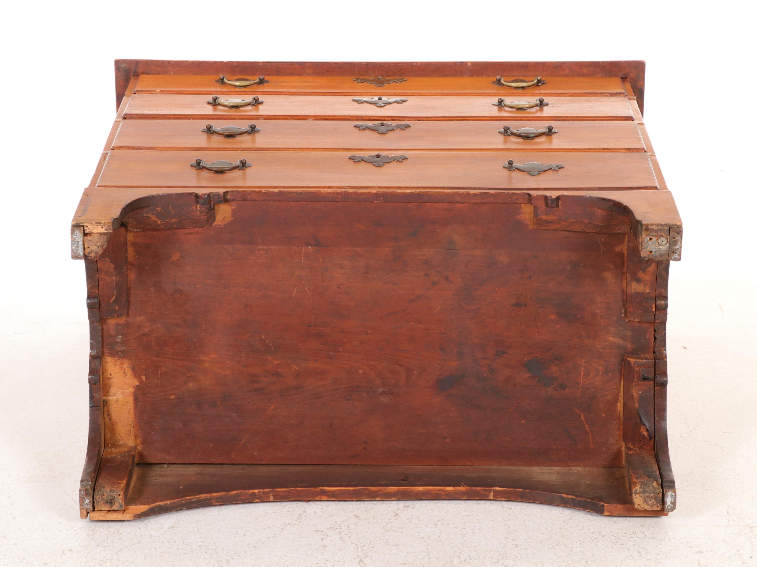 Chippendale Cherry Chest of Drawers with Bracket Feet, Early 19th Century