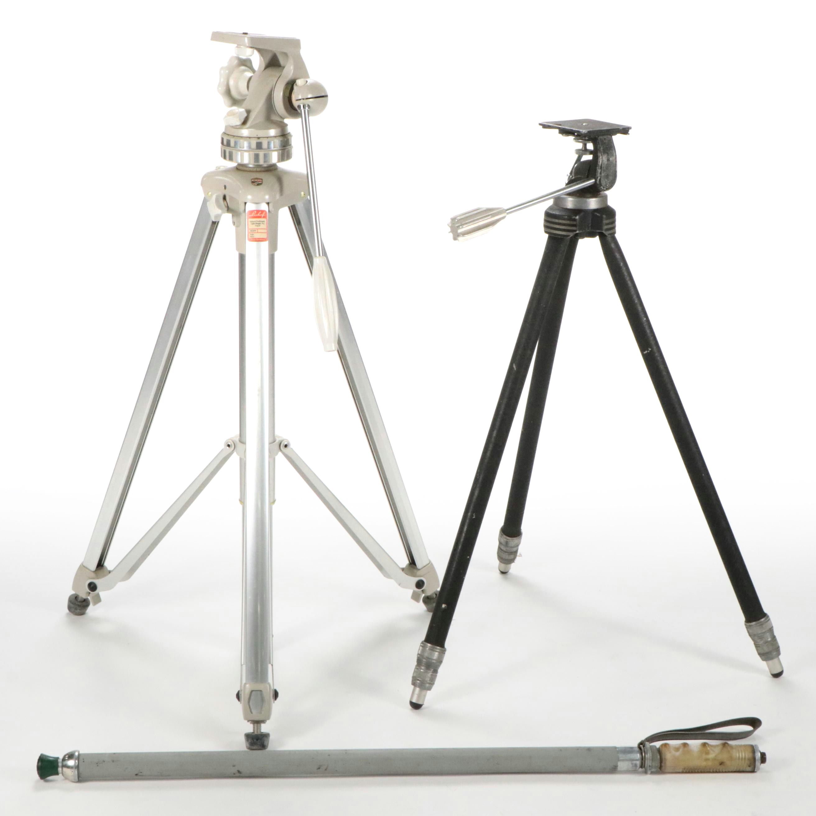 German Linhof Tripod and Davidson Star Tripod with Hunt Wilde Monopod
