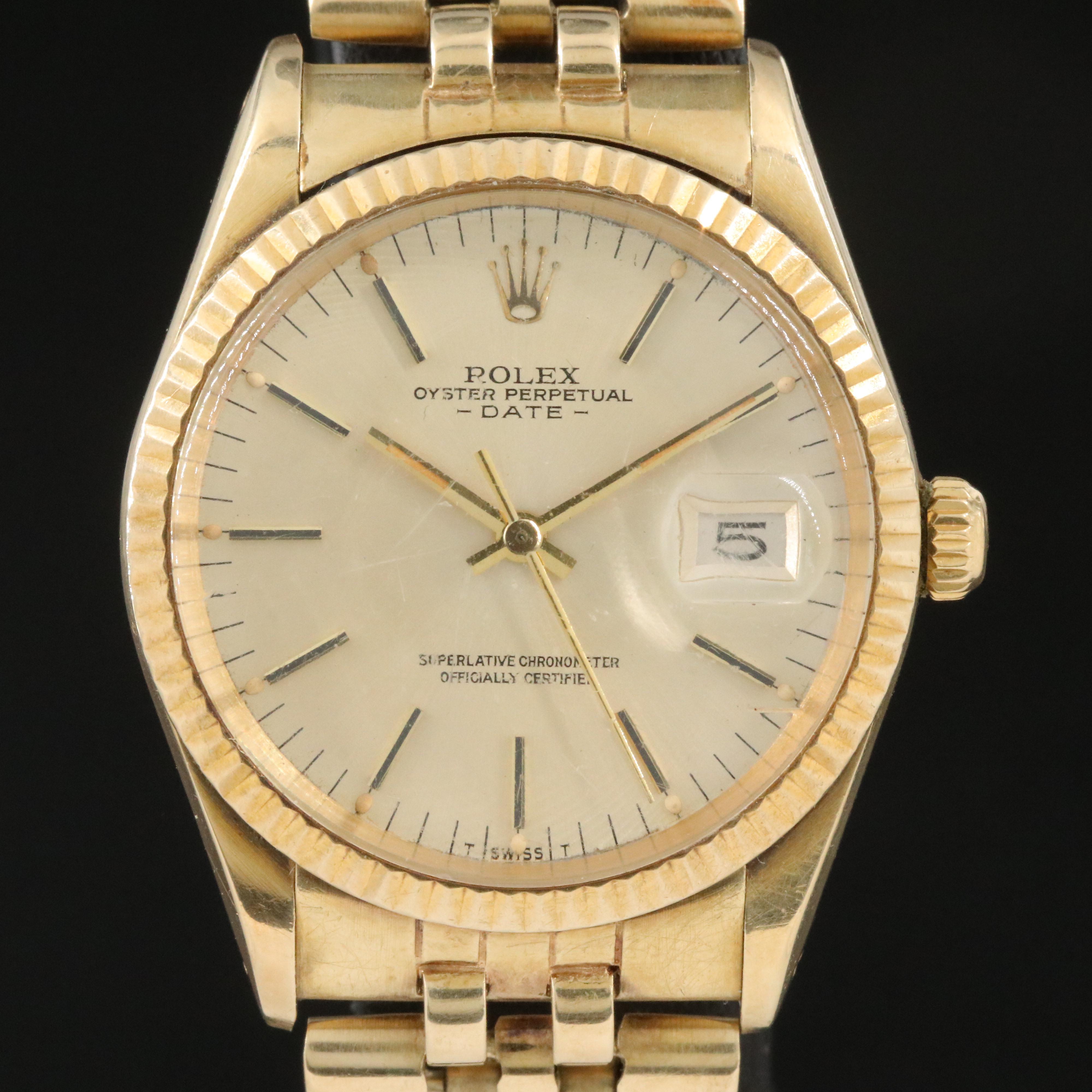 1980 14K Rolex Oyster Perpetual Date Watch