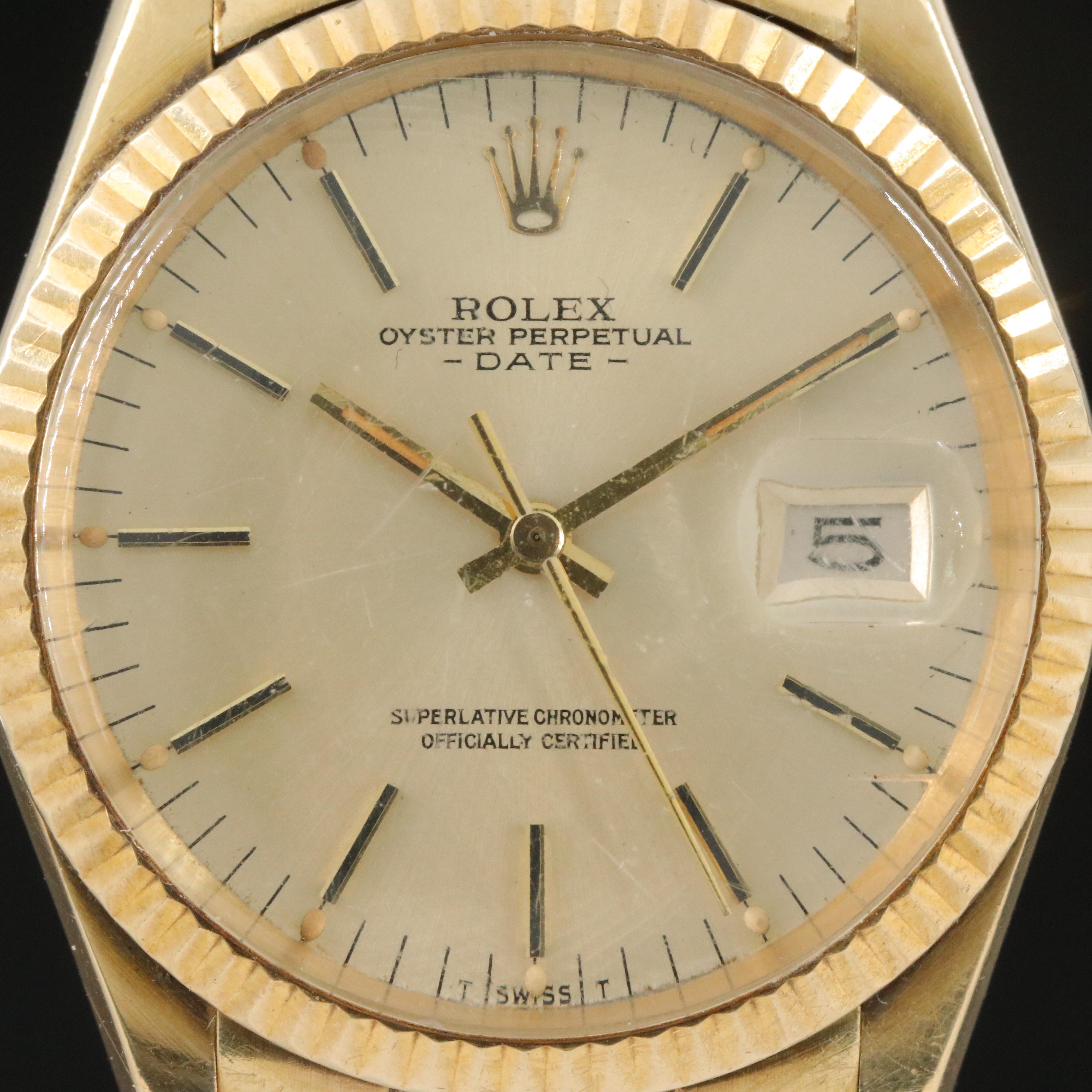 1980 14K Rolex Oyster Perpetual Date Watch